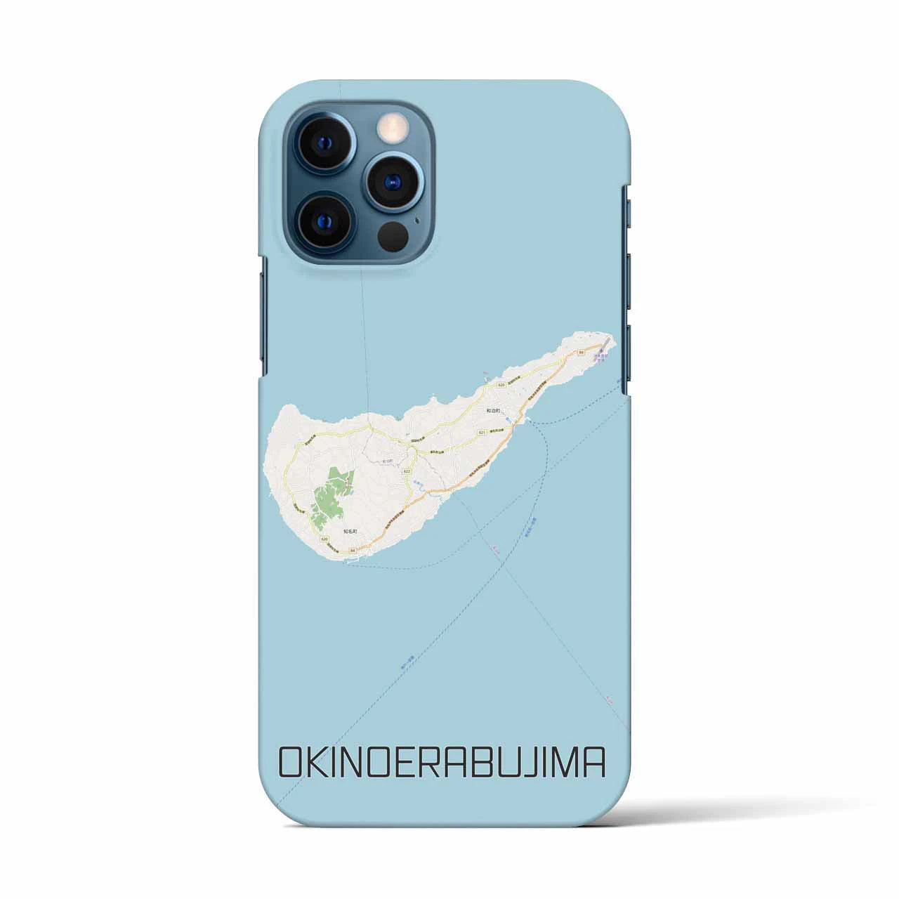 【沖永良部島(鹿児島県)】地図柄iPhoneケース(バックカバータイプ)