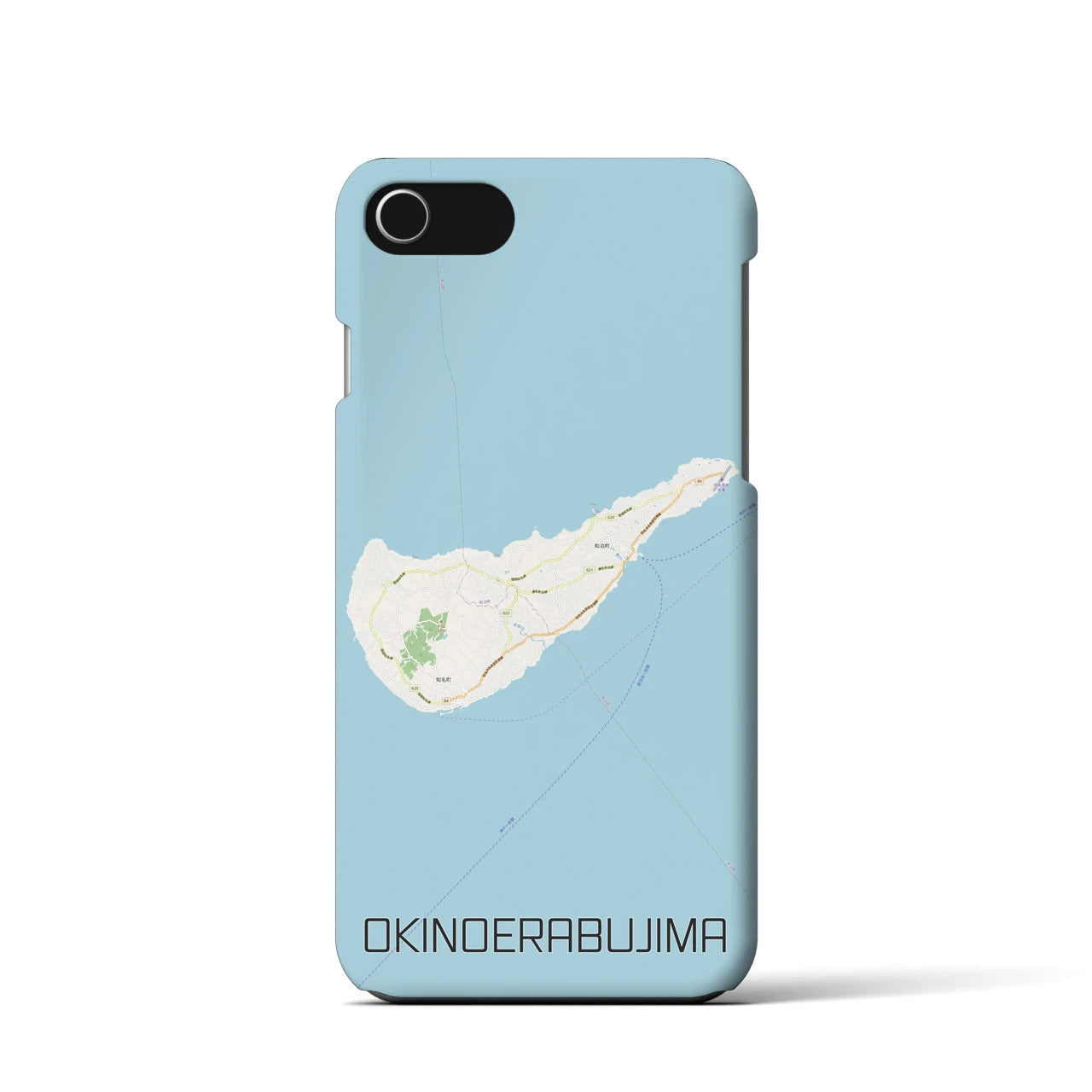 【沖永良部島(鹿児島県)】地図柄iPhoneケース(バックカバータイプ)