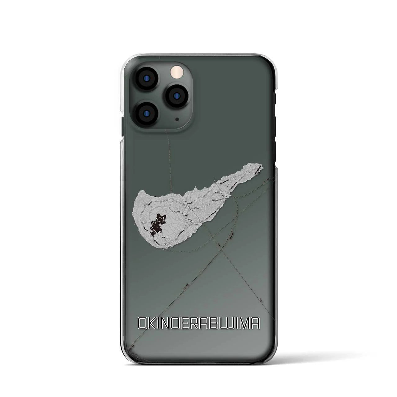 【沖永良部島(鹿児島県)】地図柄iPhoneケース(クリアタイプ)
