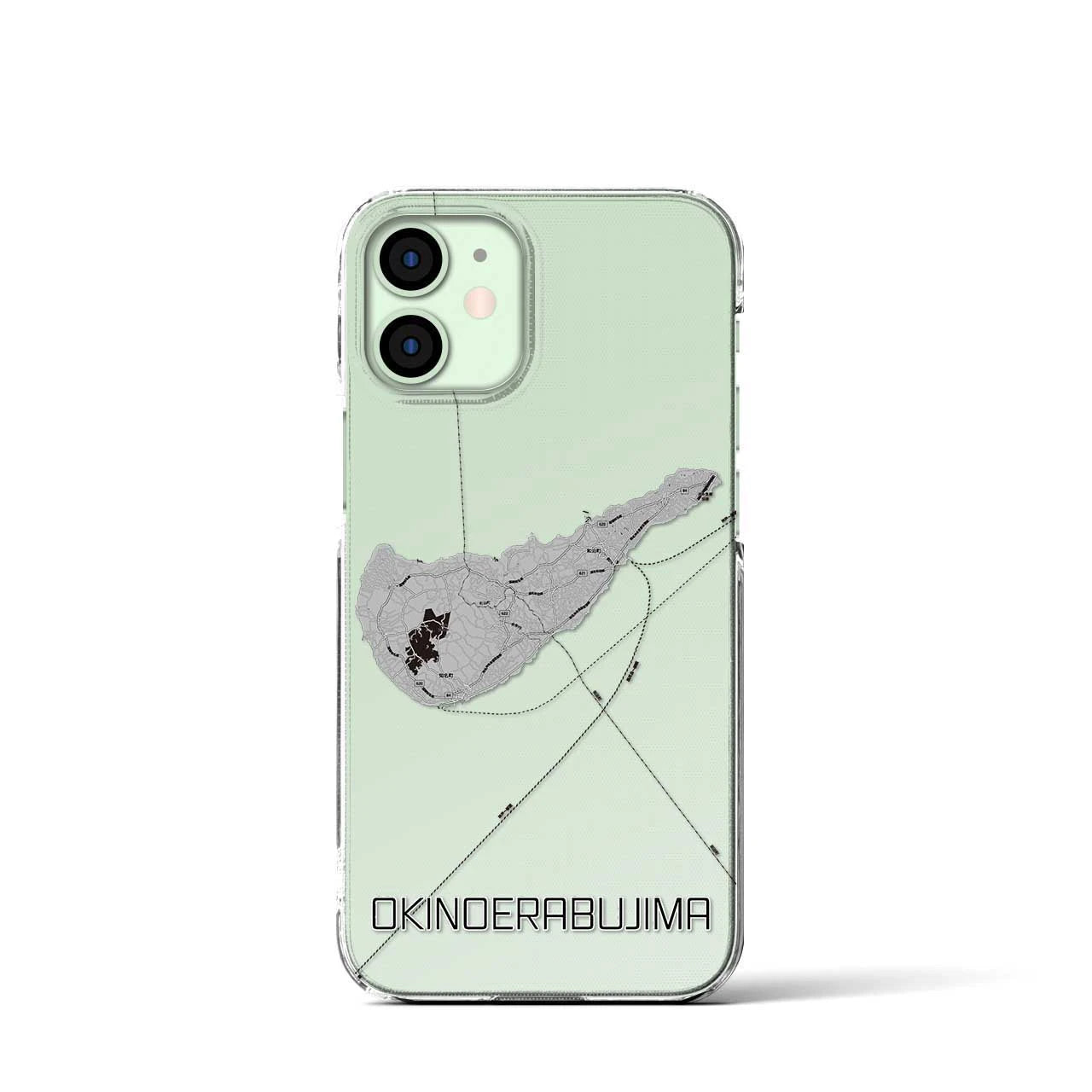 【沖永良部島(鹿児島県)】地図柄iPhoneケース(クリアタイプ)