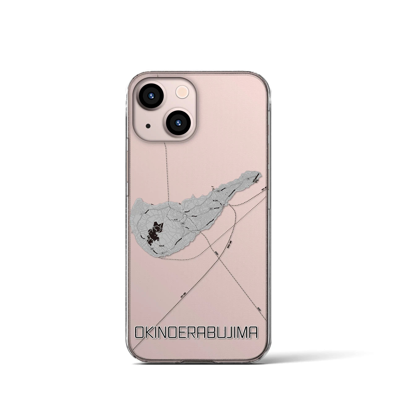 【沖永良部島(鹿児島県)】地図柄iPhoneケース(クリアタイプ)