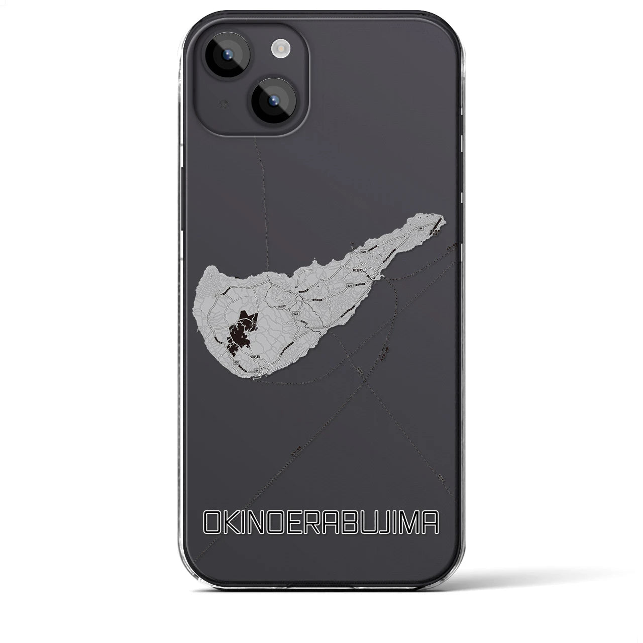 【沖永良部島(鹿児島県)】地図柄iPhoneケース(クリアタイプ)