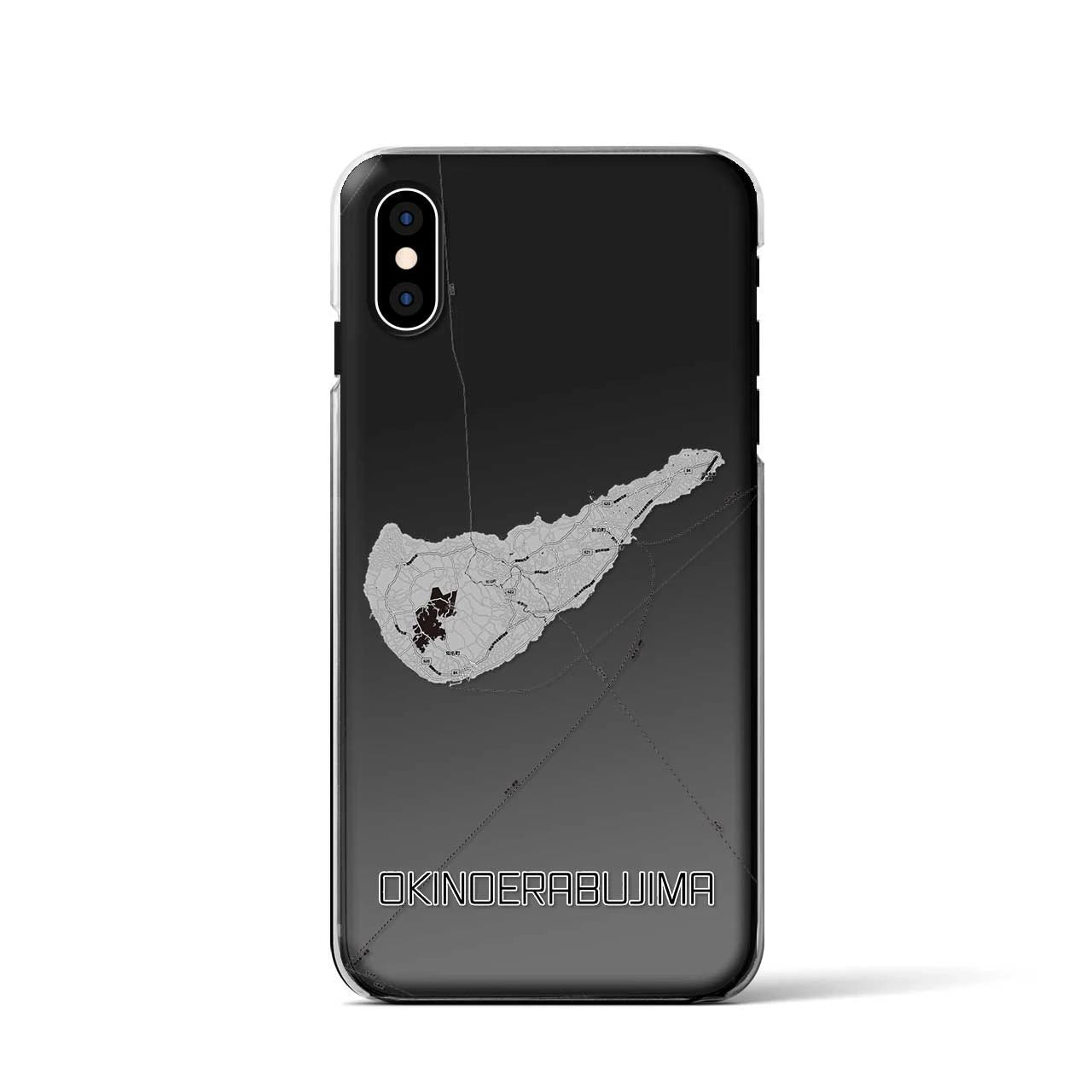 【沖永良部島(鹿児島県)】地図柄iPhoneケース(クリアタイプ)