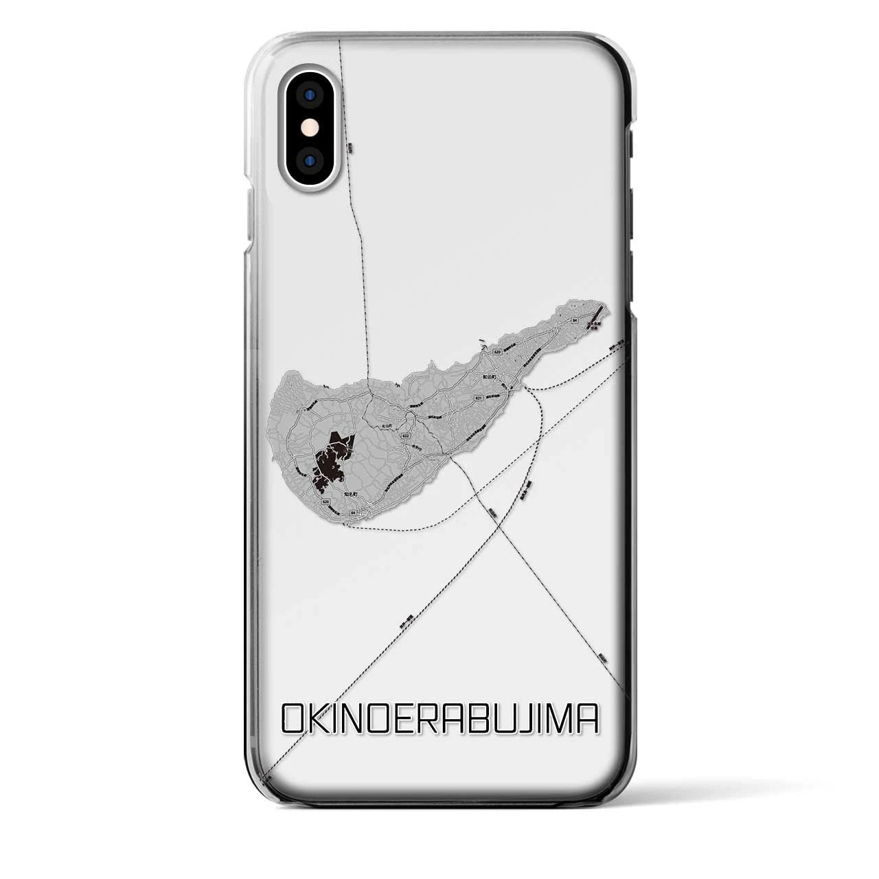 【沖永良部島(鹿児島県)】地図柄iPhoneケース(クリアタイプ)