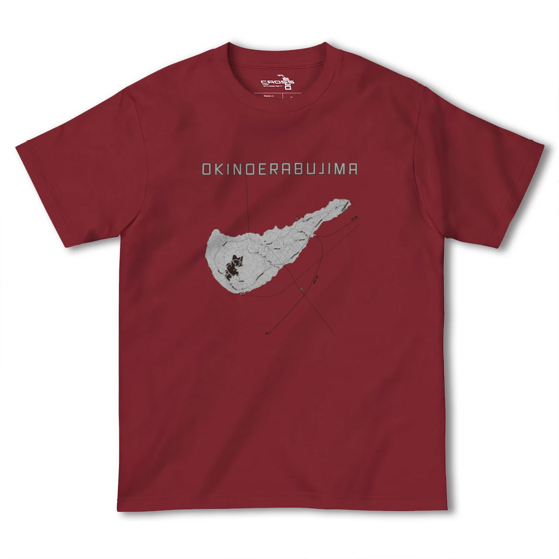 【沖永良部島(鹿児島県)】地図柄ヘビーウェイトTシャツ