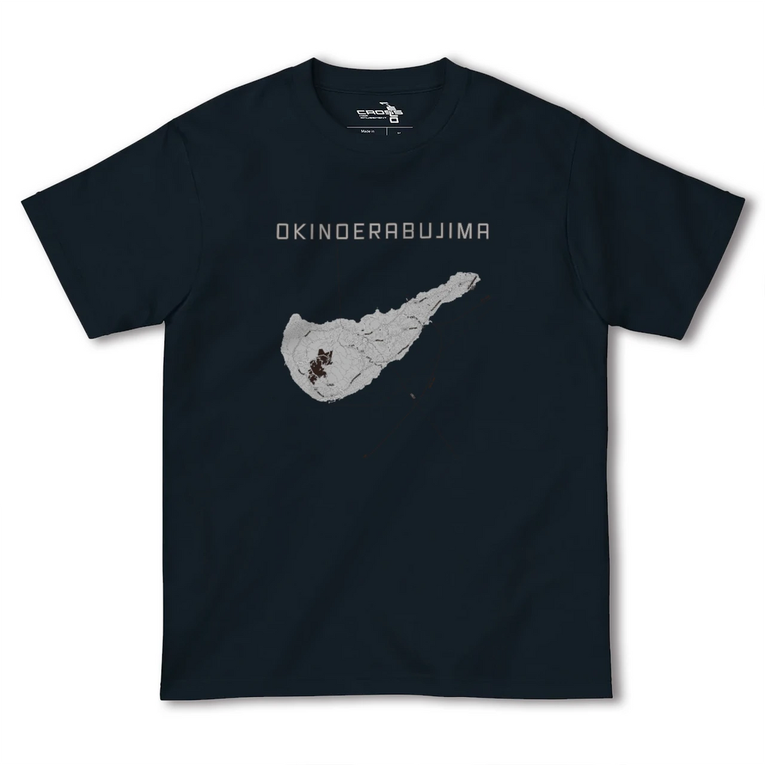 【沖永良部島(鹿児島県)】地図柄ヘビーウェイトTシャツ