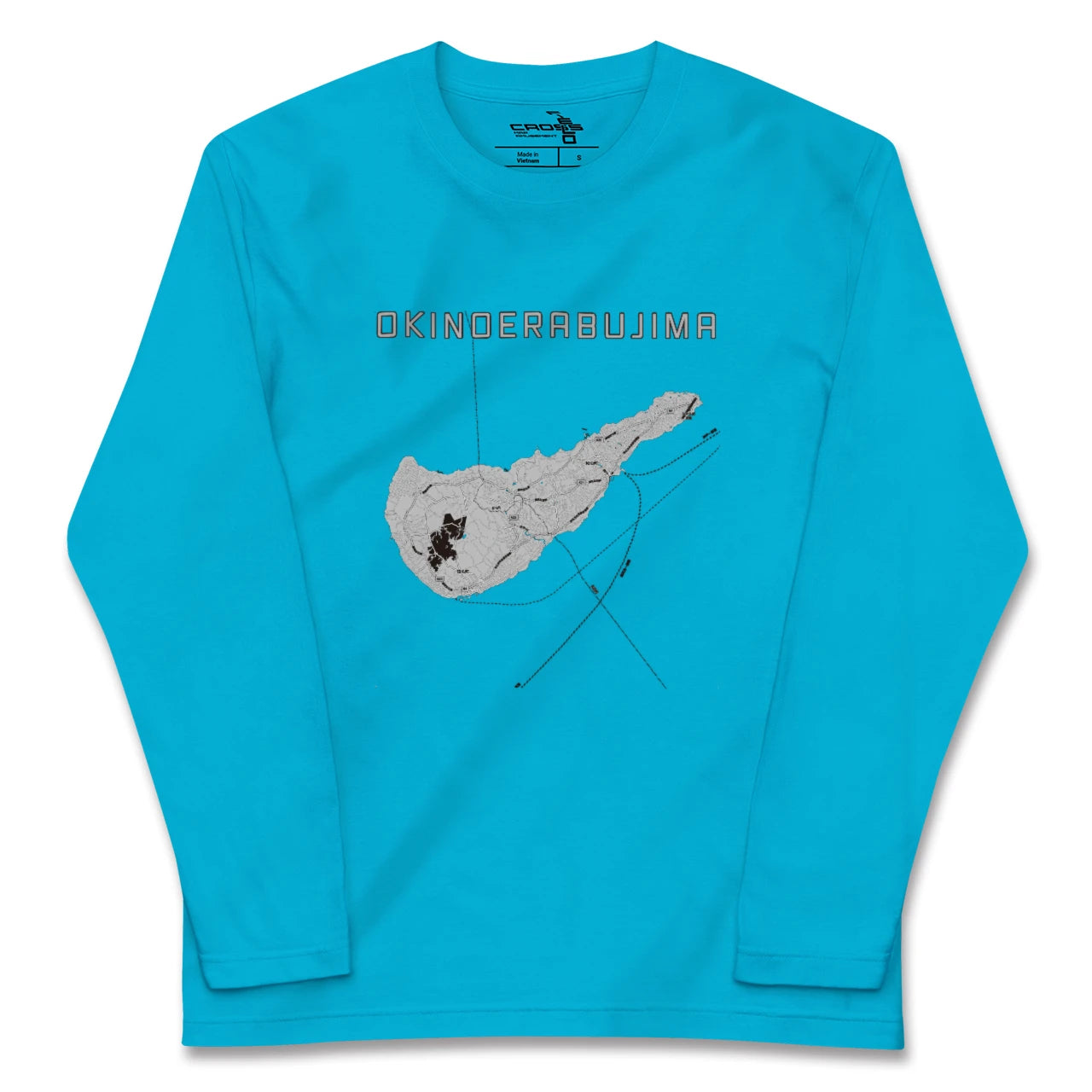 【沖永良部島(鹿児島県)】地図柄ロングスリーブTシャツ