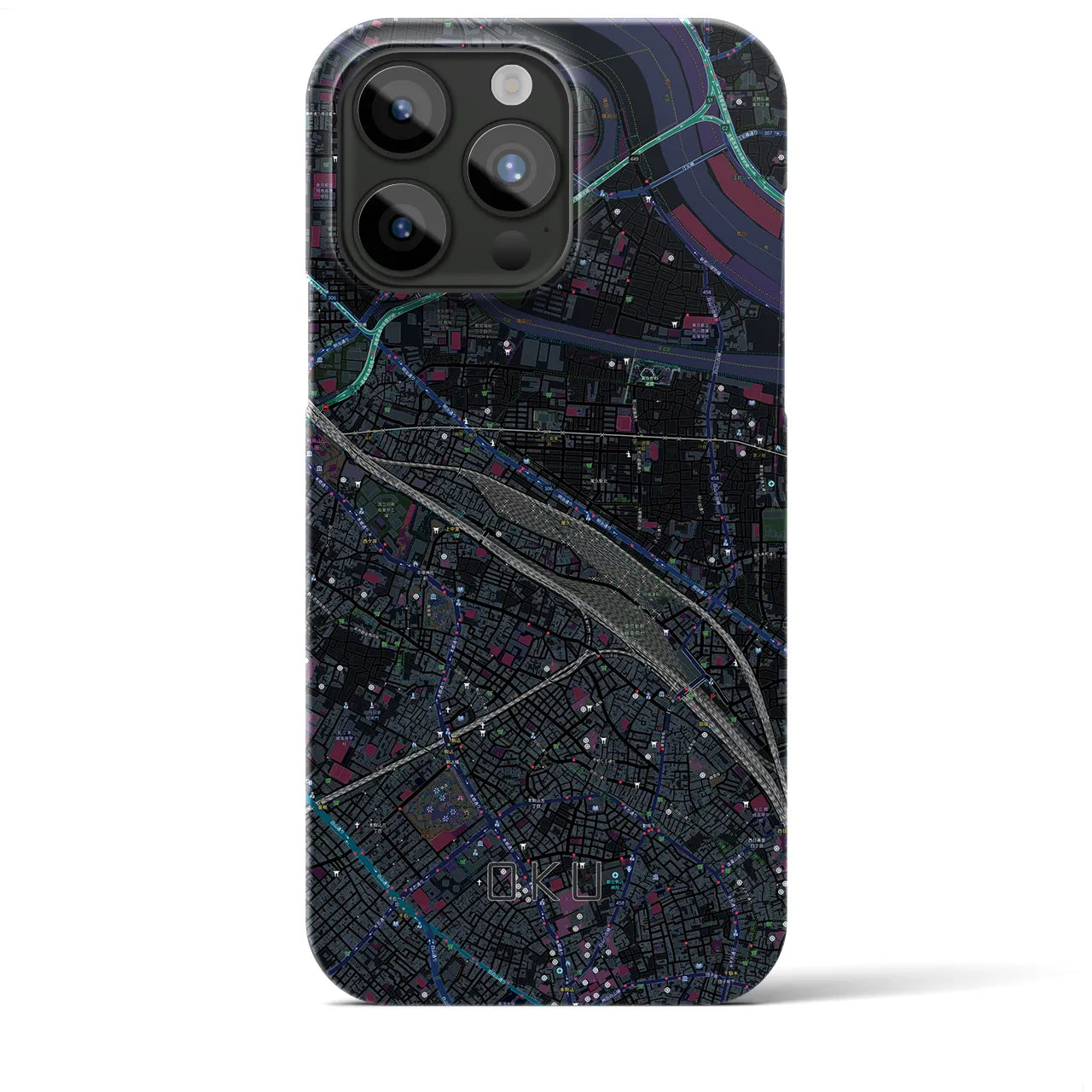 【尾久(東京都)】地図柄iPhoneケース(バックカバータイプ)