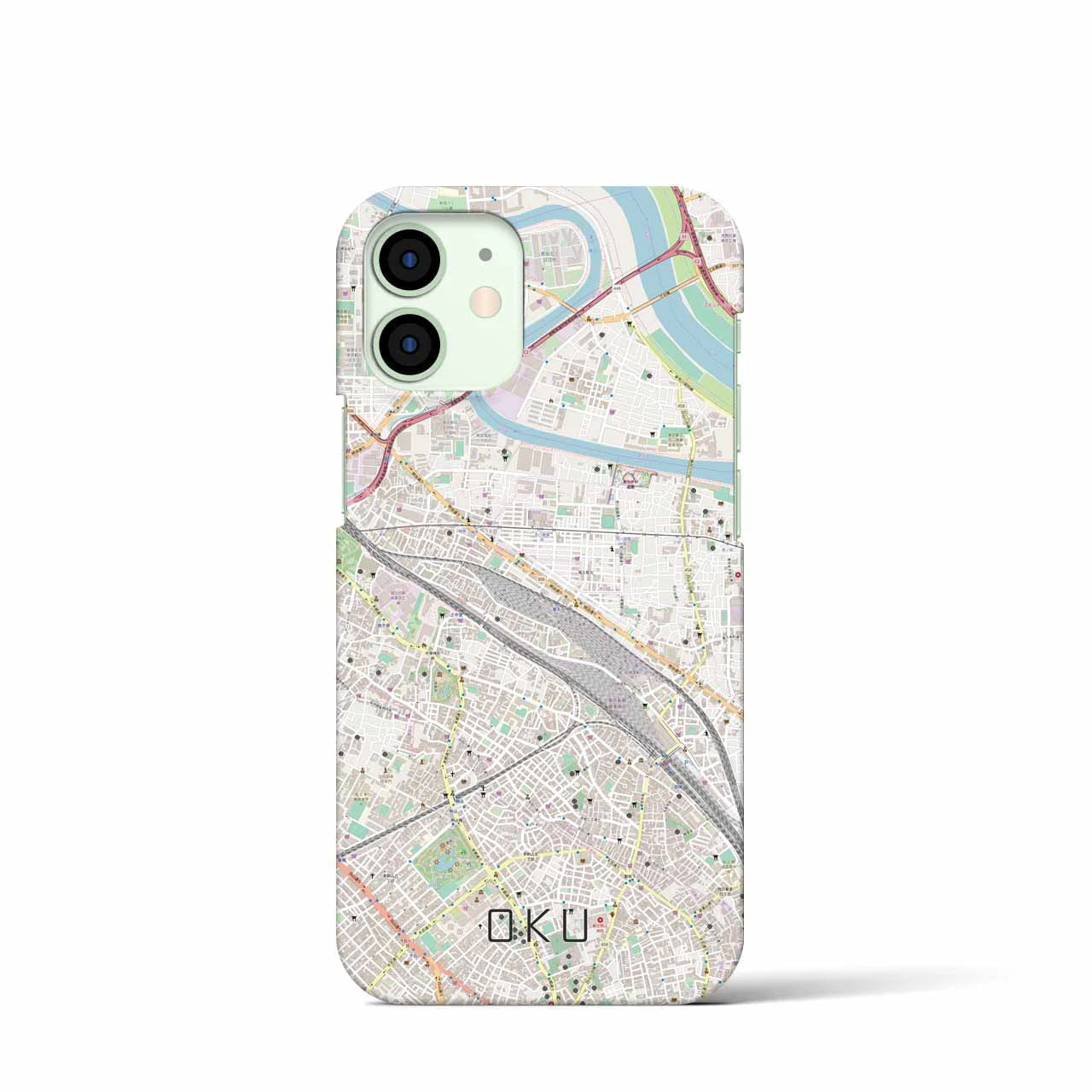 【尾久(東京都)】地図柄iPhoneケース(バックカバータイプ)