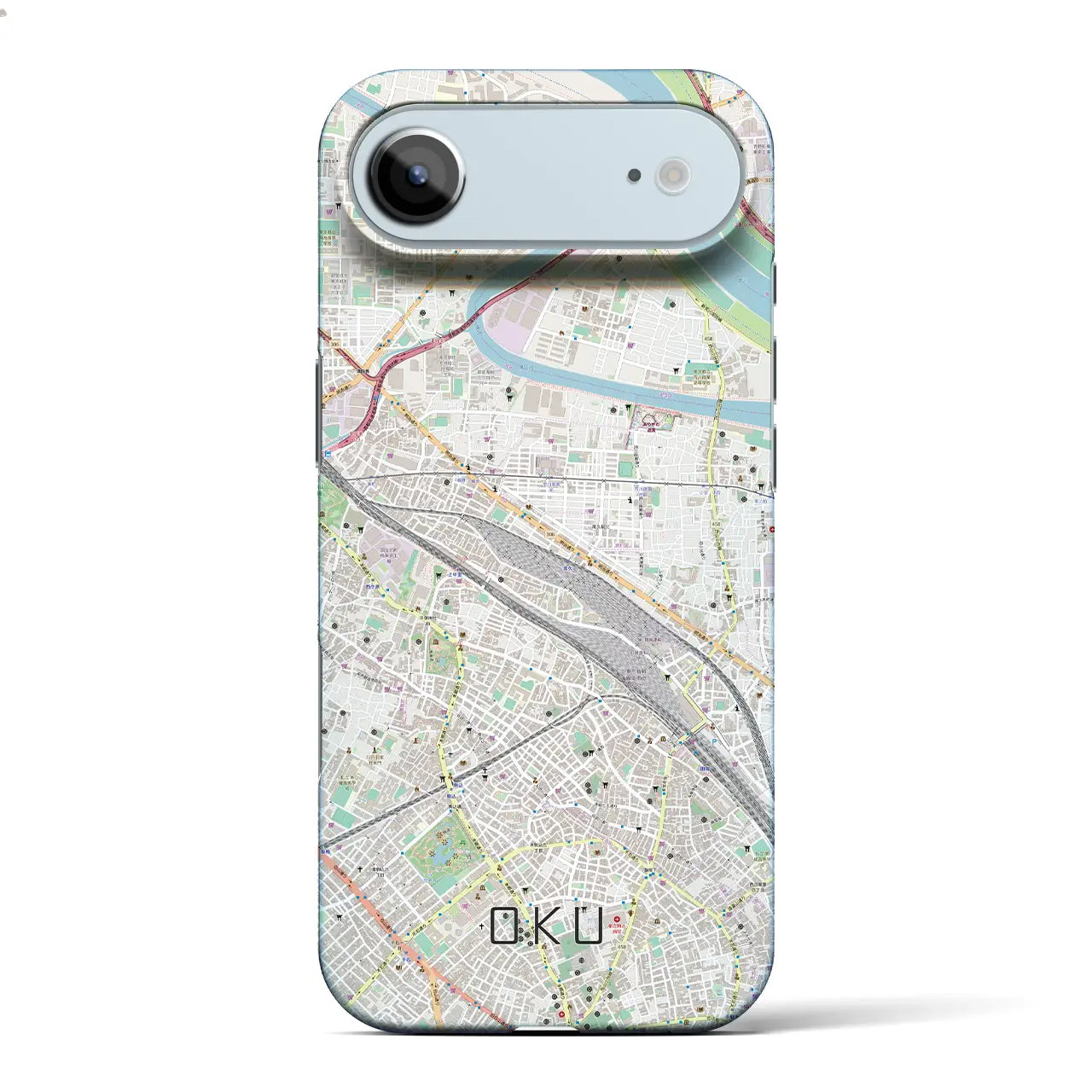 【尾久(東京都)】地図柄iPhoneケース(バックカバータイプ)