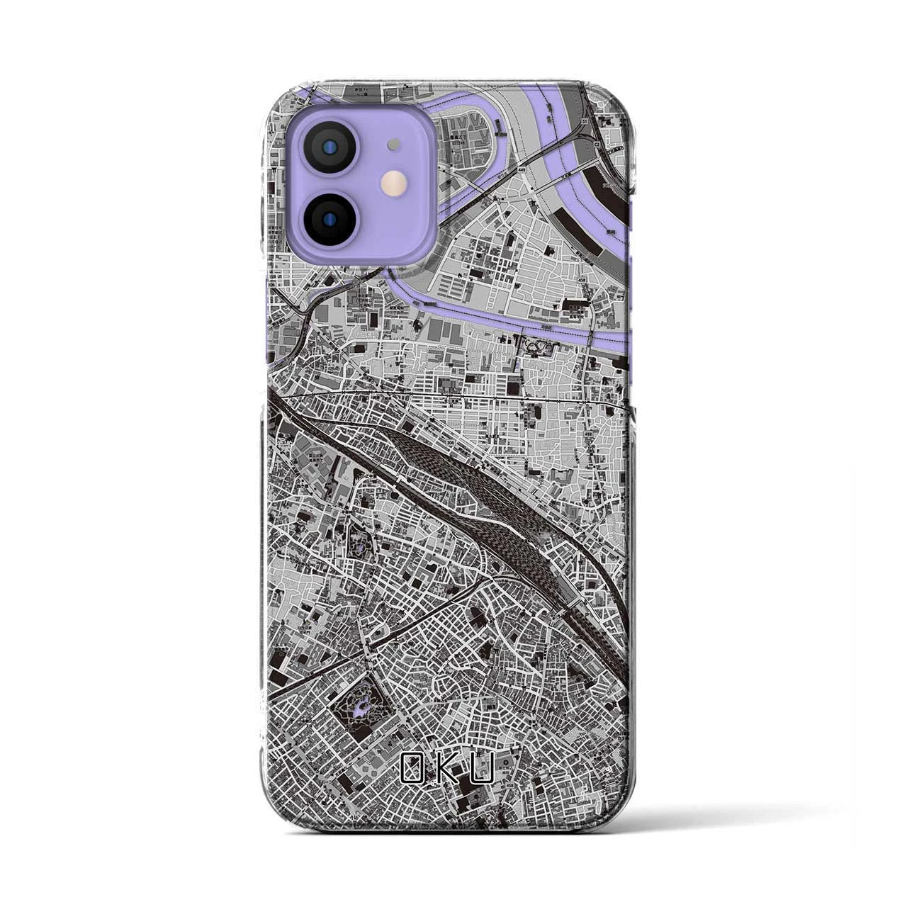 【尾久(東京都)】地図柄iPhoneケース(クリアタイプ)