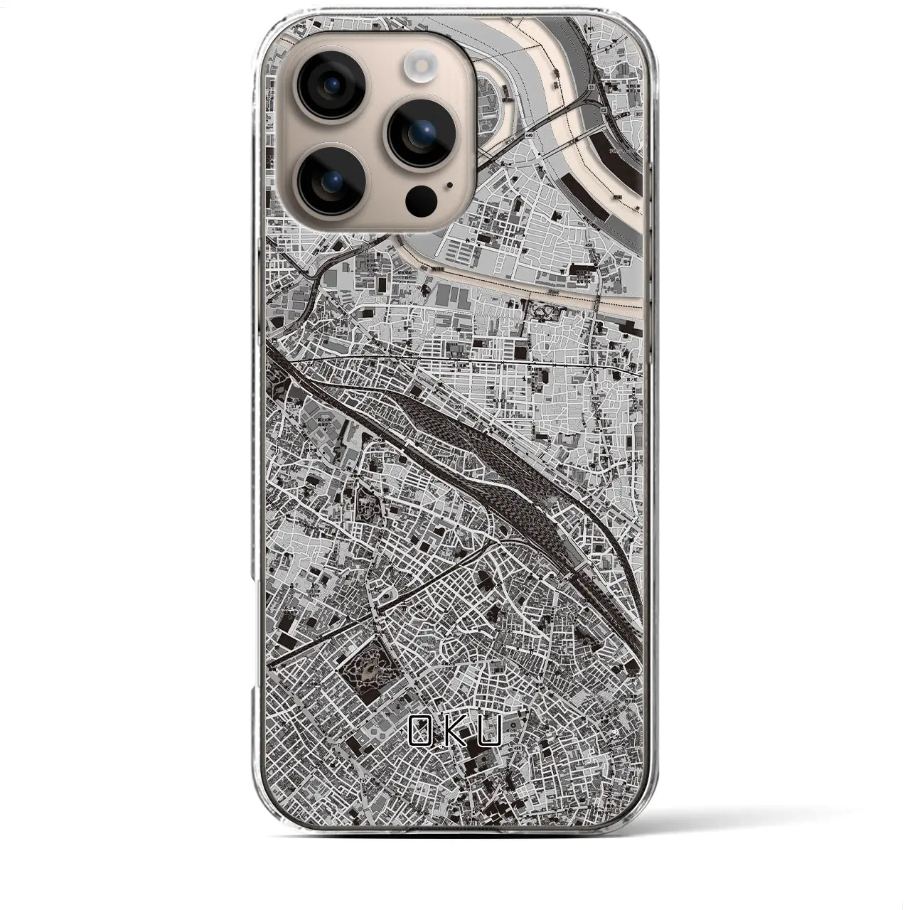 【尾久(東京都)】地図柄iPhoneケース(クリアタイプ)