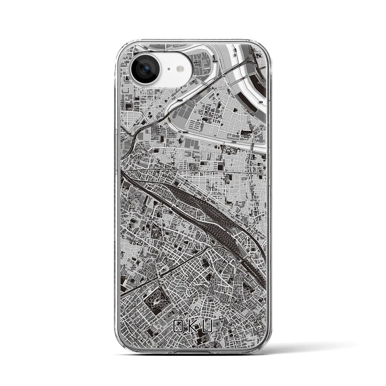 【尾久(東京都)】地図柄iPhoneケース(クリアタイプ)