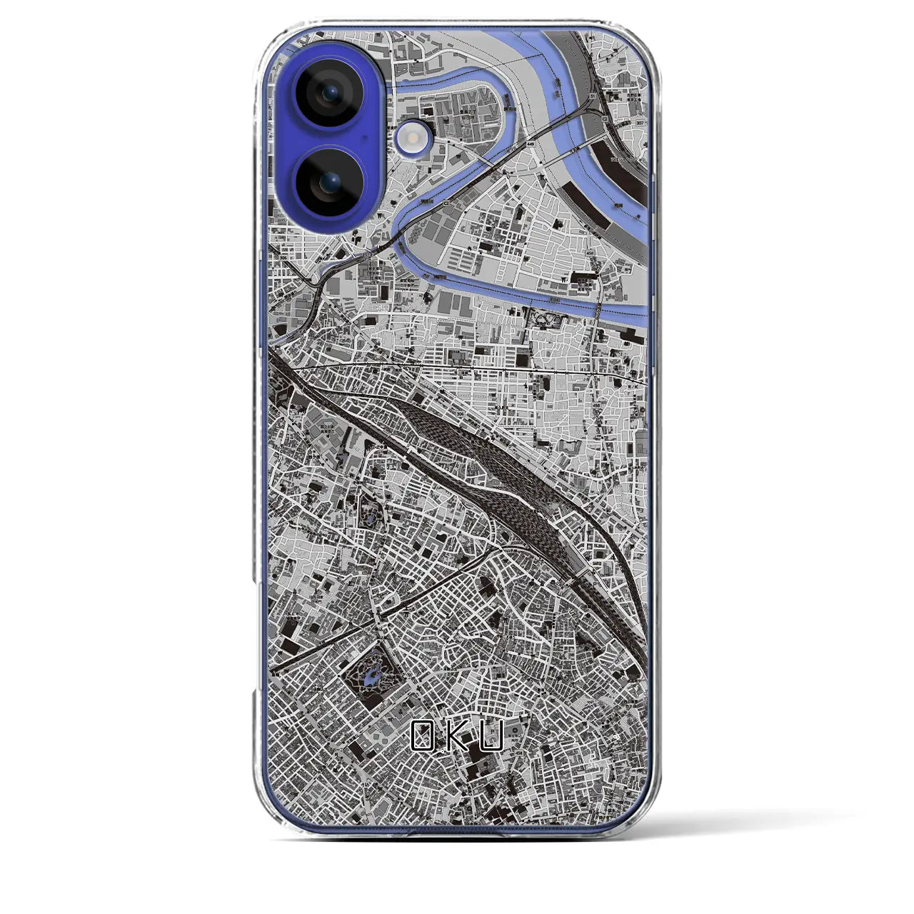 【尾久(東京都)】地図柄iPhoneケース(クリアタイプ)