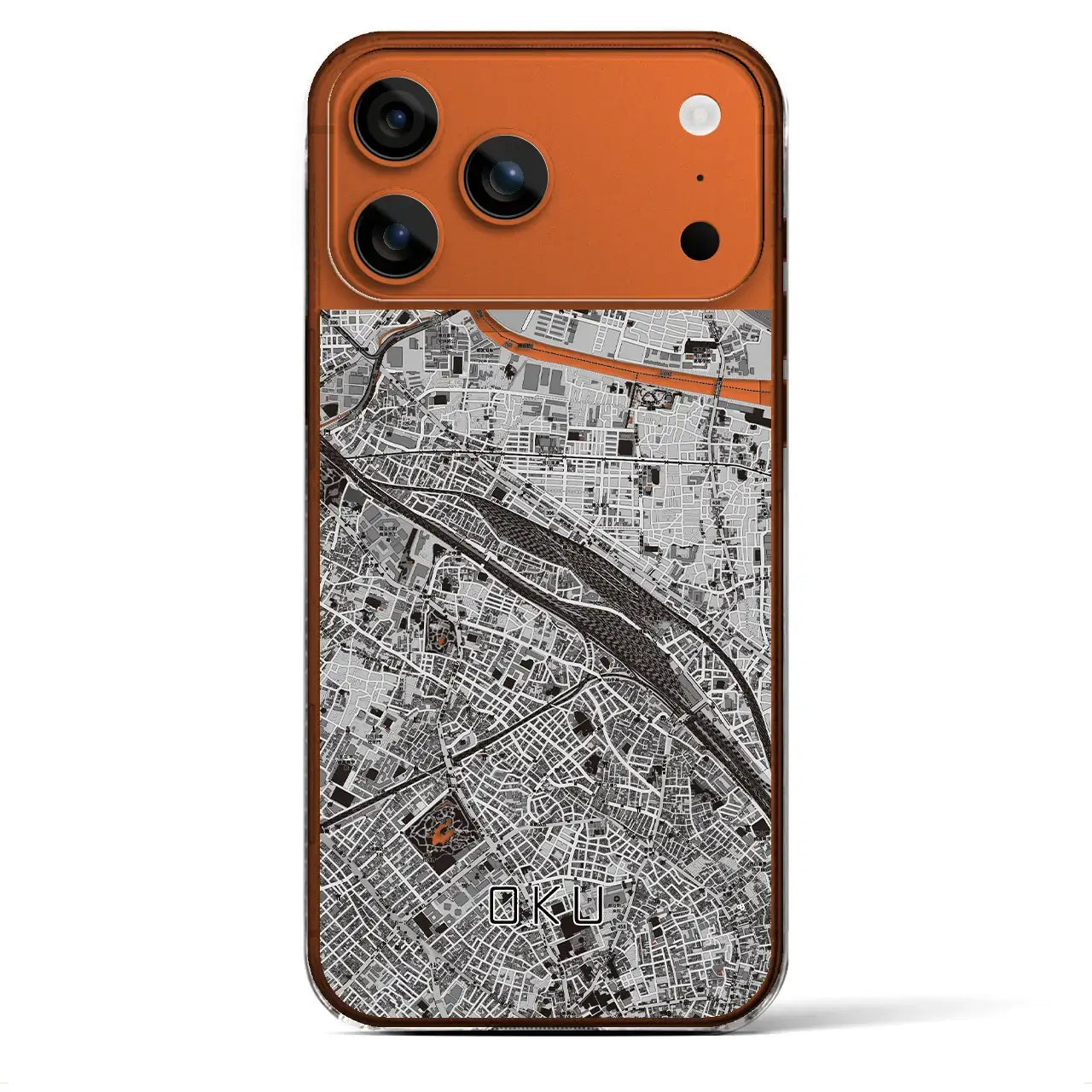 【尾久(東京都)】地図柄iPhoneケース(クリアタイプ)