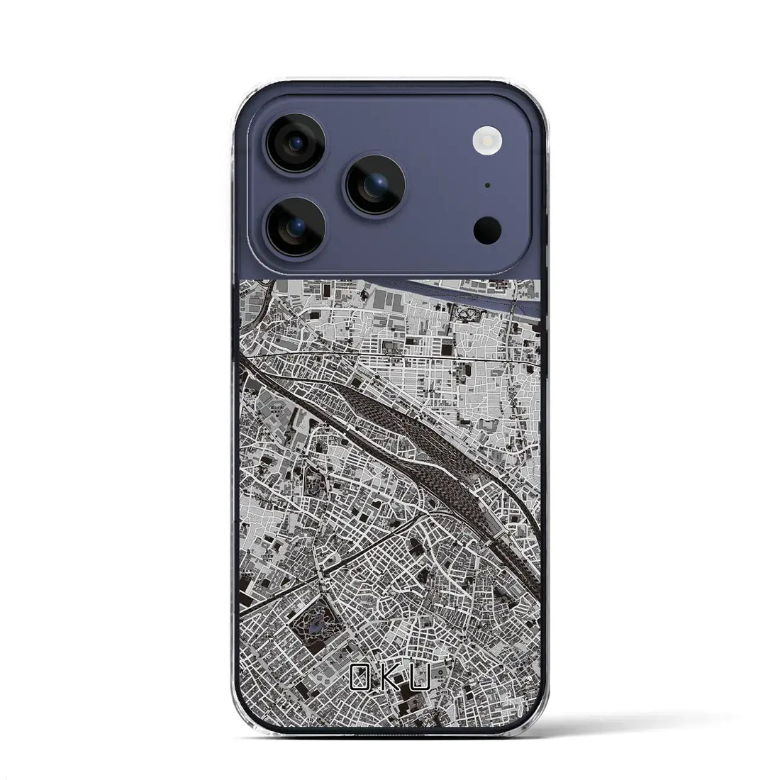 【尾久(東京都)】地図柄iPhoneケース(クリアタイプ)