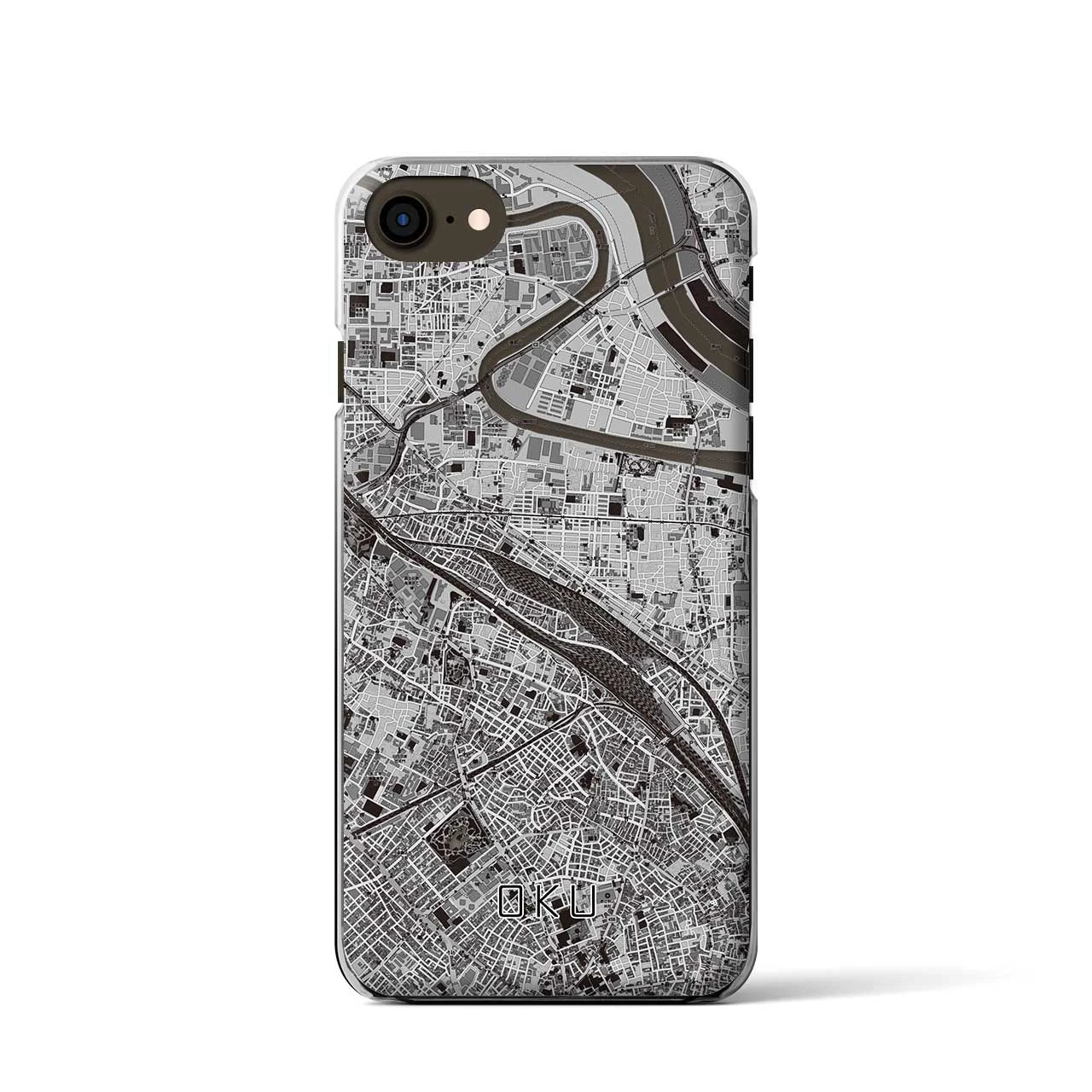 【尾久(東京都)】地図柄iPhoneケース(クリアタイプ)