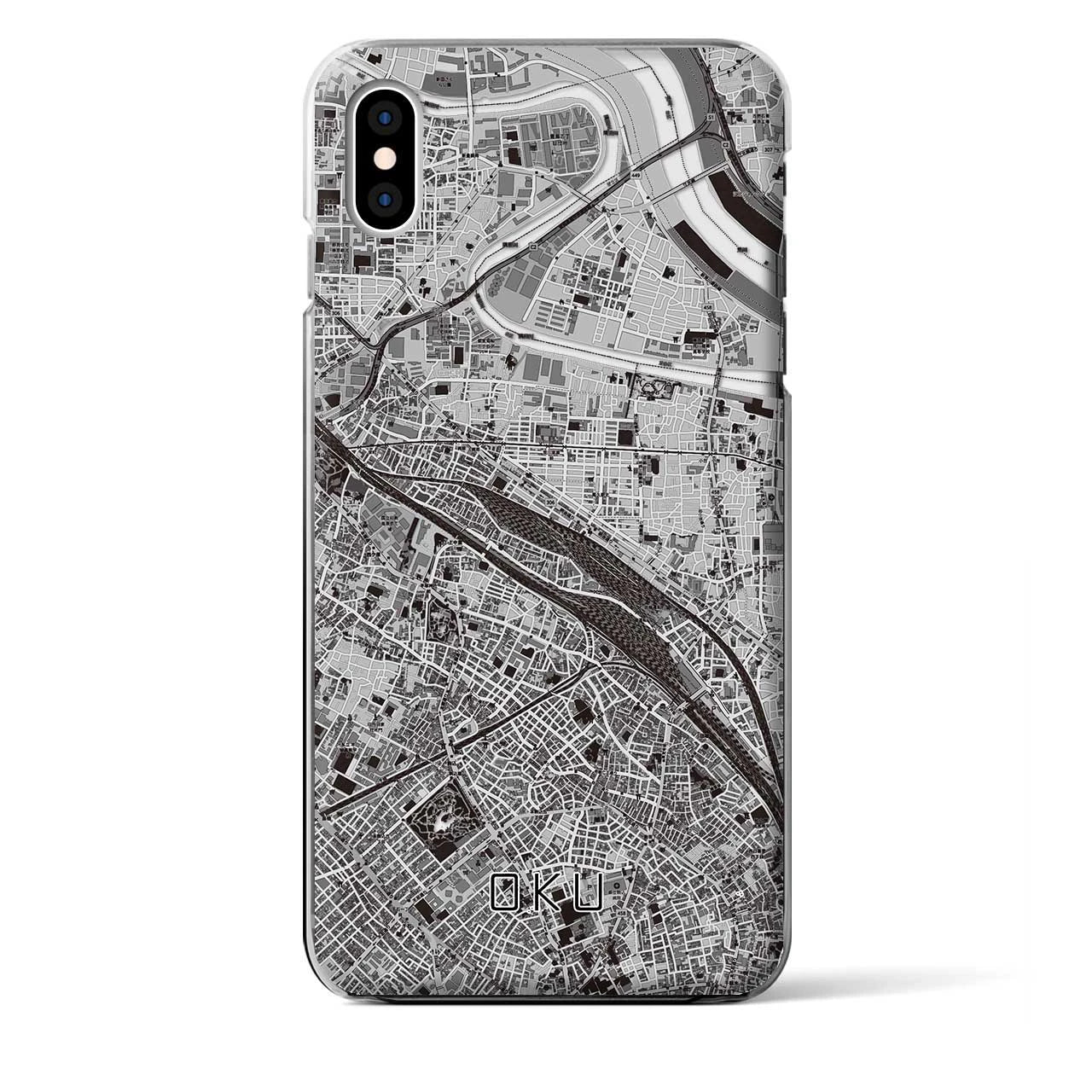 【尾久(東京都)】地図柄iPhoneケース(クリアタイプ)