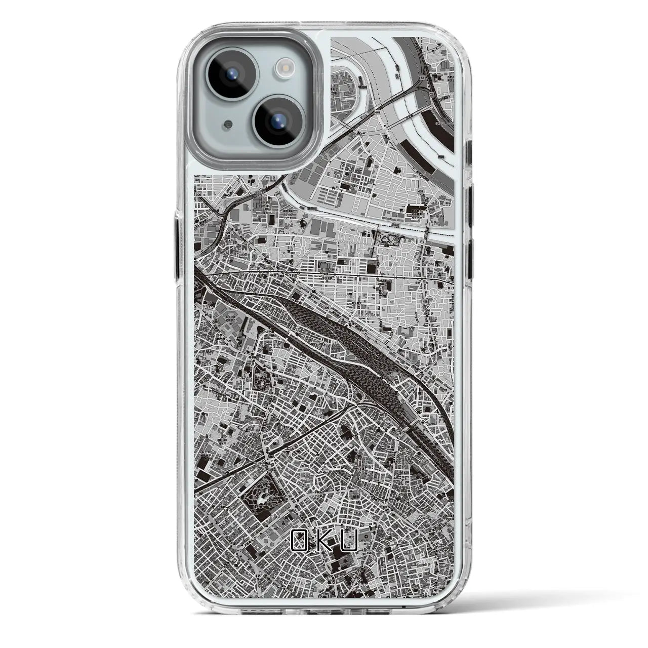 【尾久(東京都)】地図柄iPhoneケース(MagSafeタイプ)