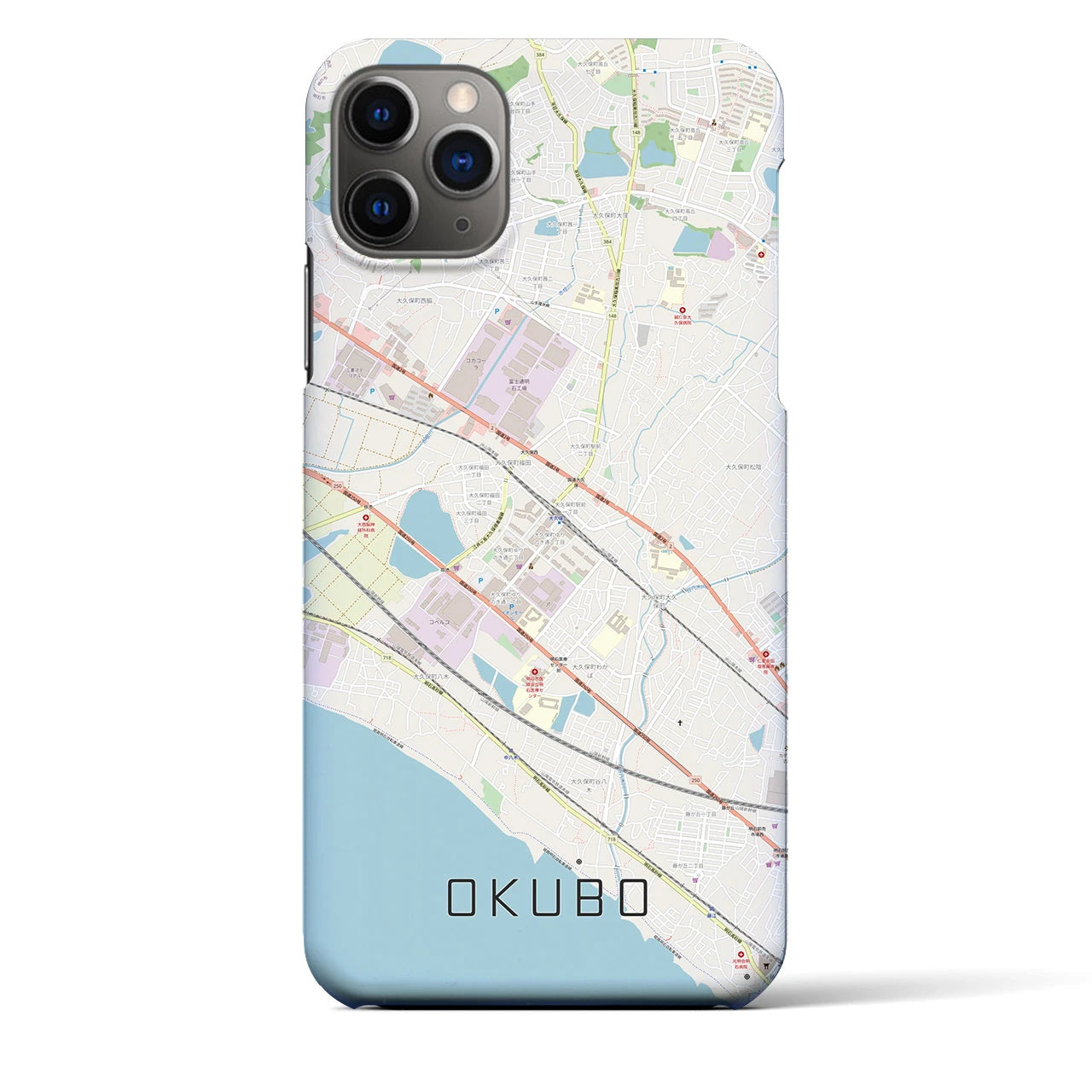 【大久保(兵庫県)】地図柄iPhoneケース(バックカバータイプ)