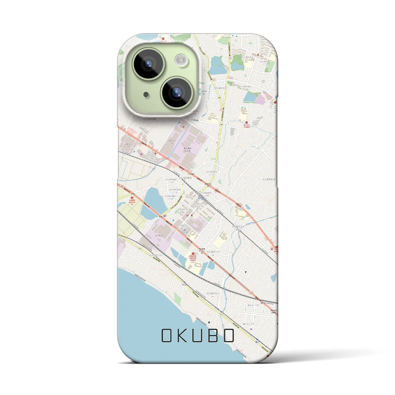 【大久保(兵庫県)】地図柄iPhoneケース(バックカバータイプ)