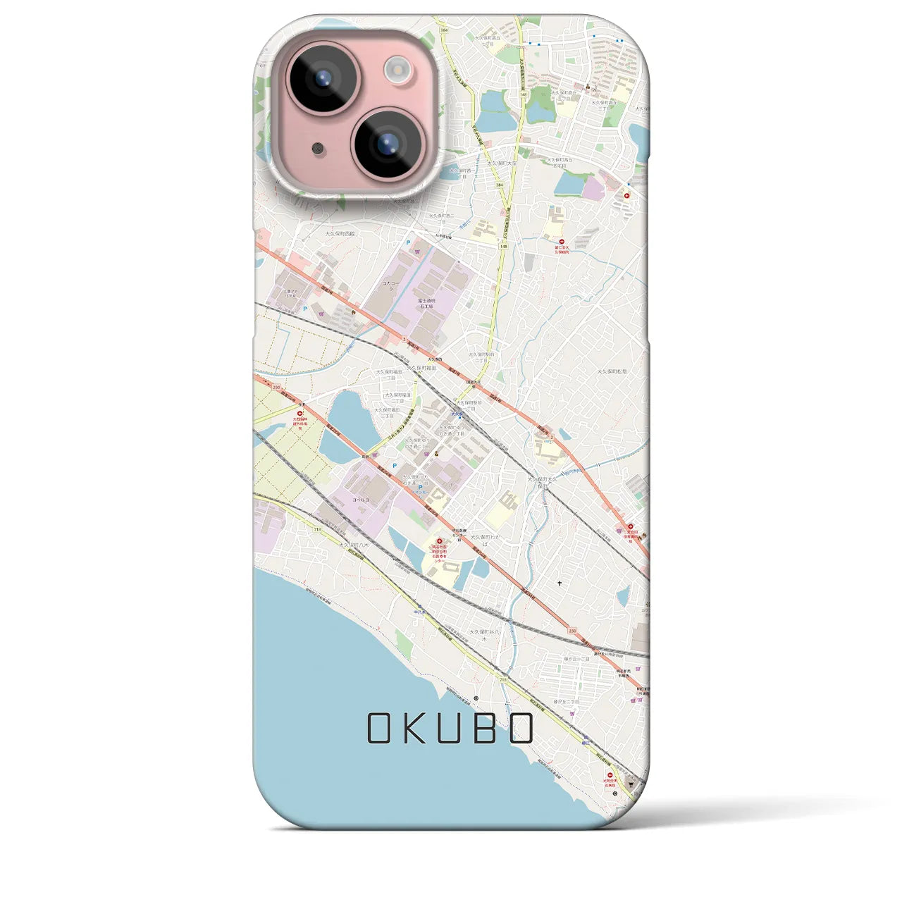 【大久保(兵庫県)】地図柄iPhoneケース(バックカバータイプ)