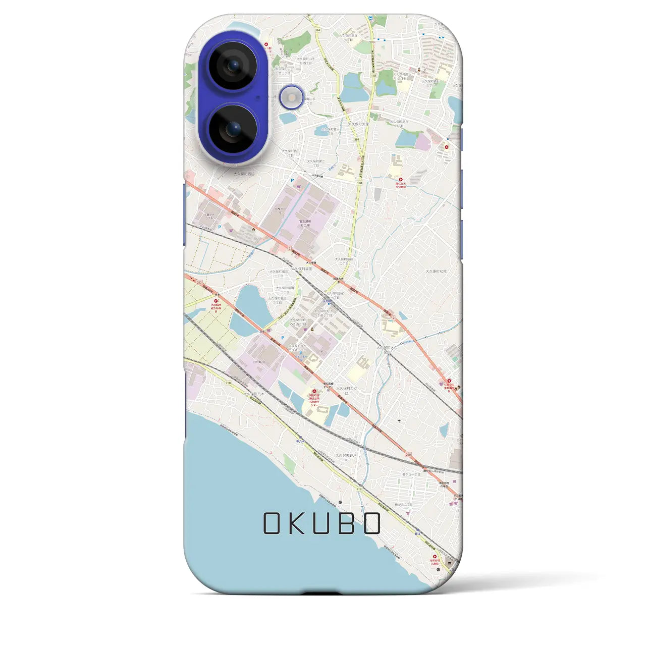【大久保(兵庫県)】地図柄iPhoneケース(バックカバータイプ)ナチュラル・iPhone 16 Pro Max 用