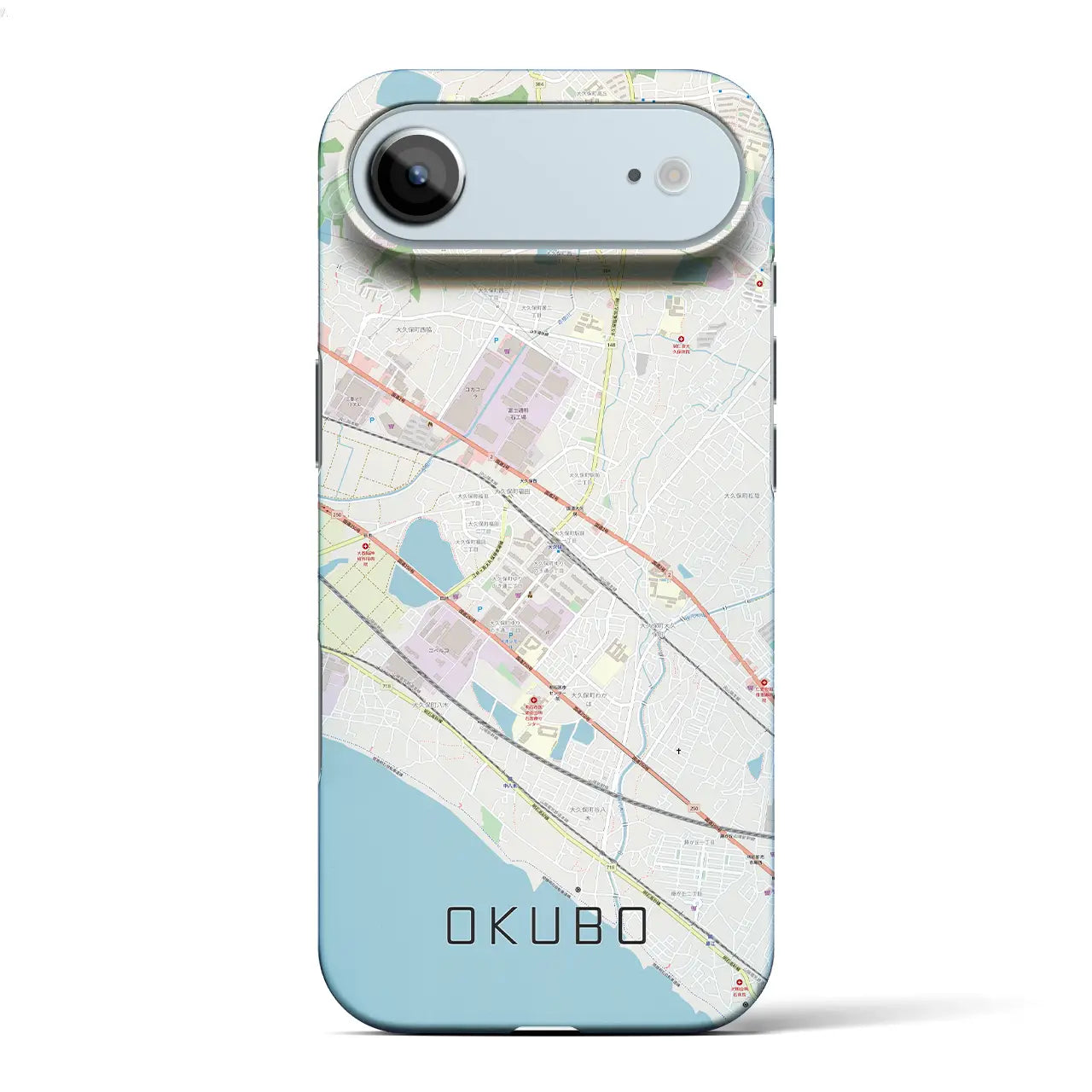 【大久保(兵庫県)】地図柄iPhoneケース(バックカバータイプ)ナチュラル・iPhone 17 Pro Max 用