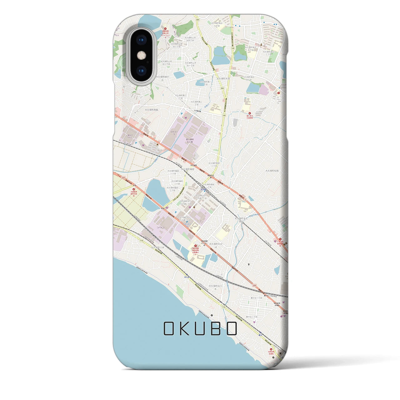 【大久保(兵庫県)】地図柄iPhoneケース(バックカバータイプ)