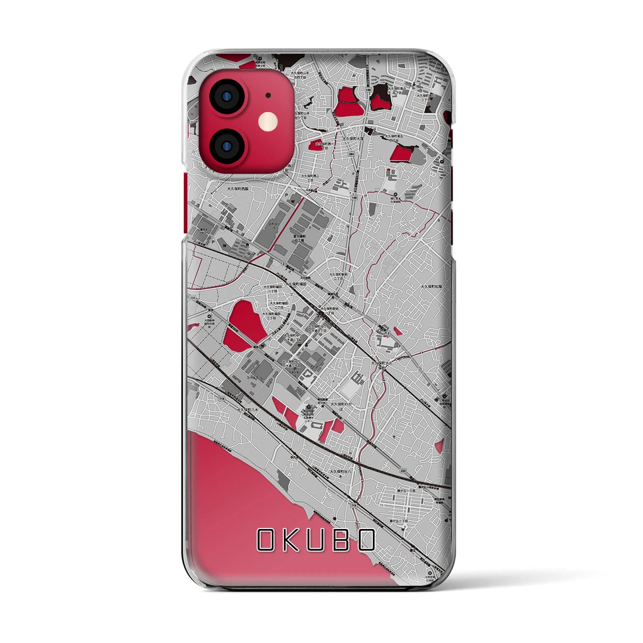 【大久保(兵庫県)】地図柄iPhoneケース(クリアタイプ)