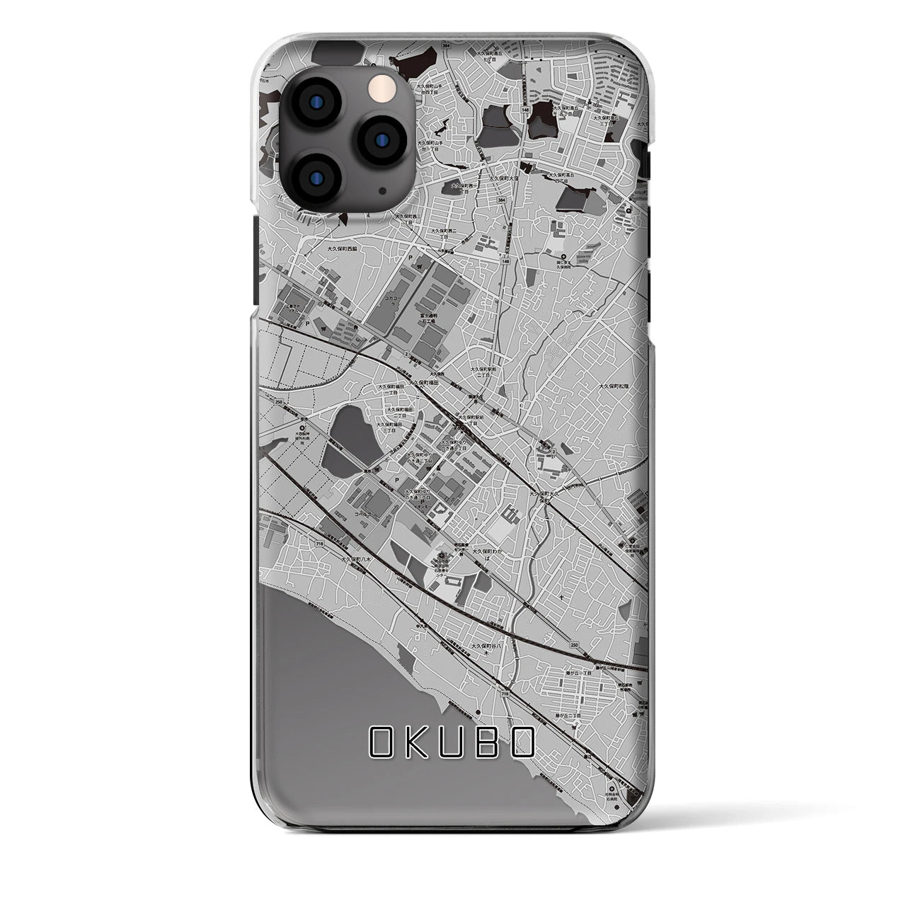 【大久保(兵庫県)】地図柄iPhoneケース(クリアタイプ)