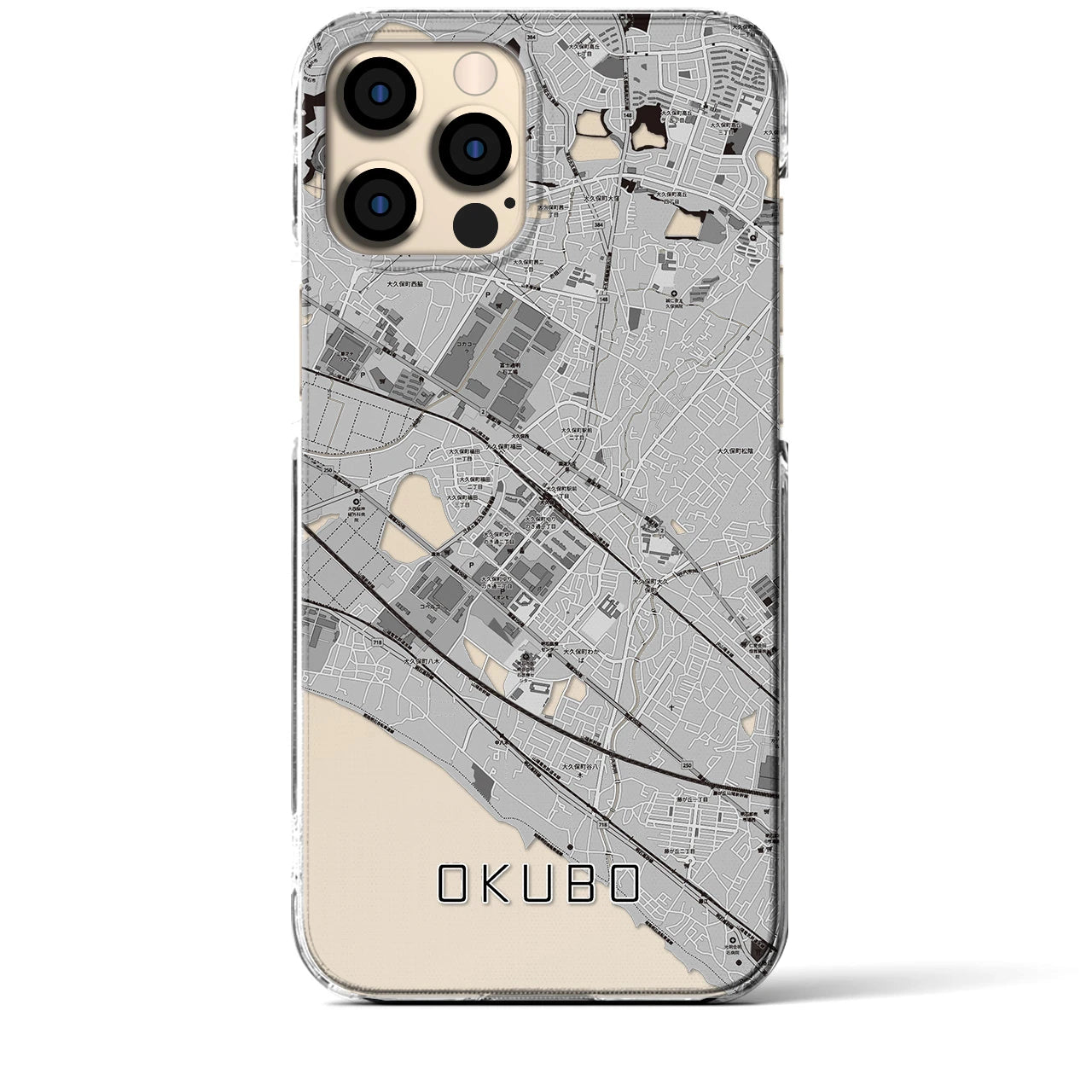 【大久保(兵庫県)】地図柄iPhoneケース(クリアタイプ)