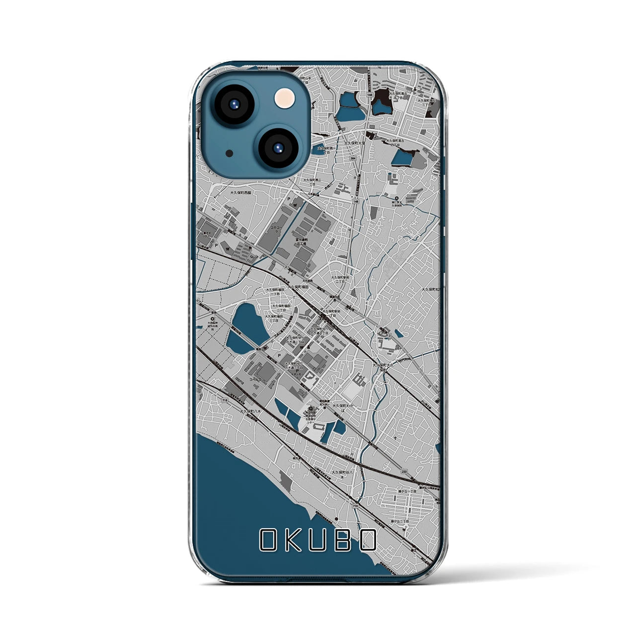 【大久保(兵庫県)】地図柄iPhoneケース(クリアタイプ)