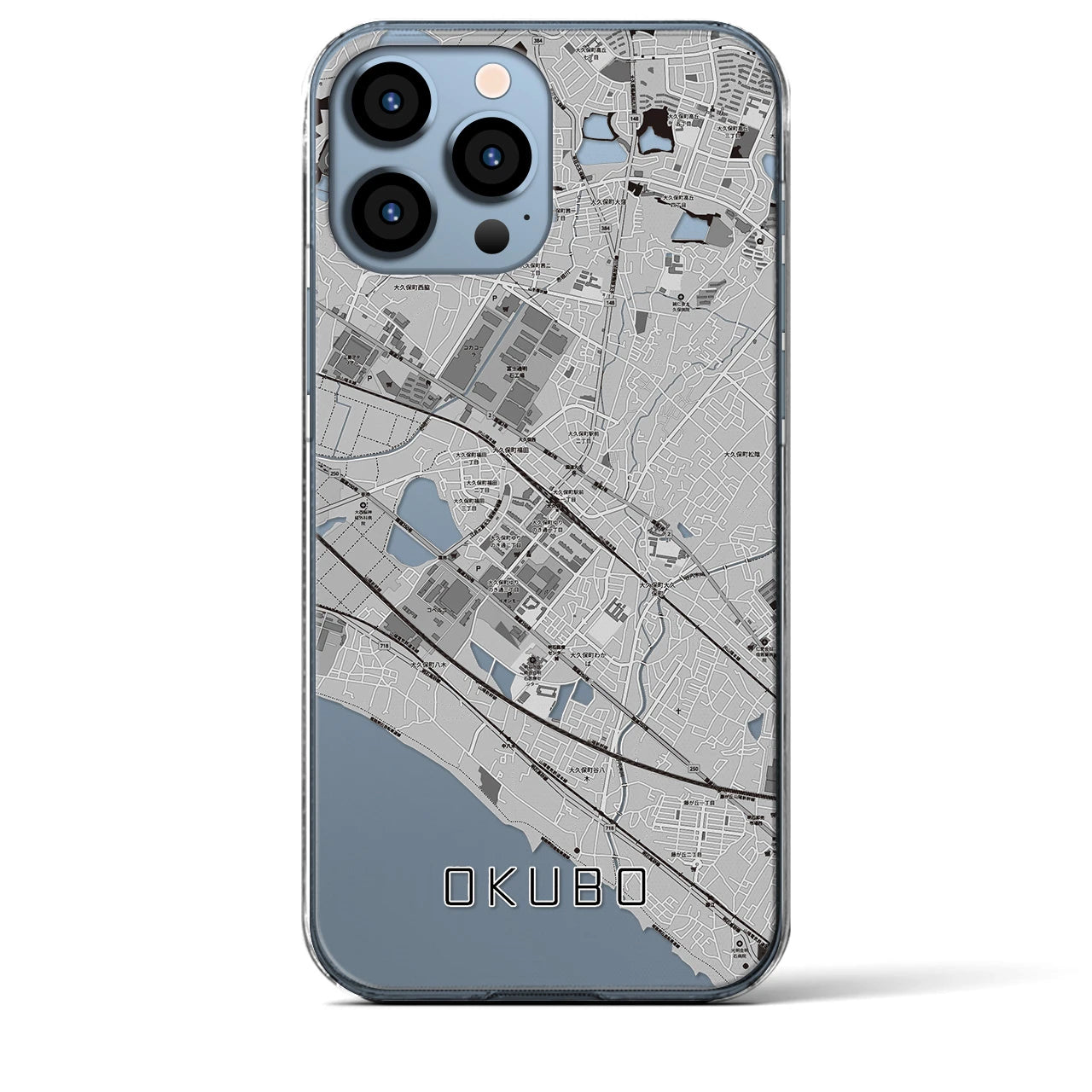【大久保(兵庫県)】地図柄iPhoneケース(クリアタイプ)