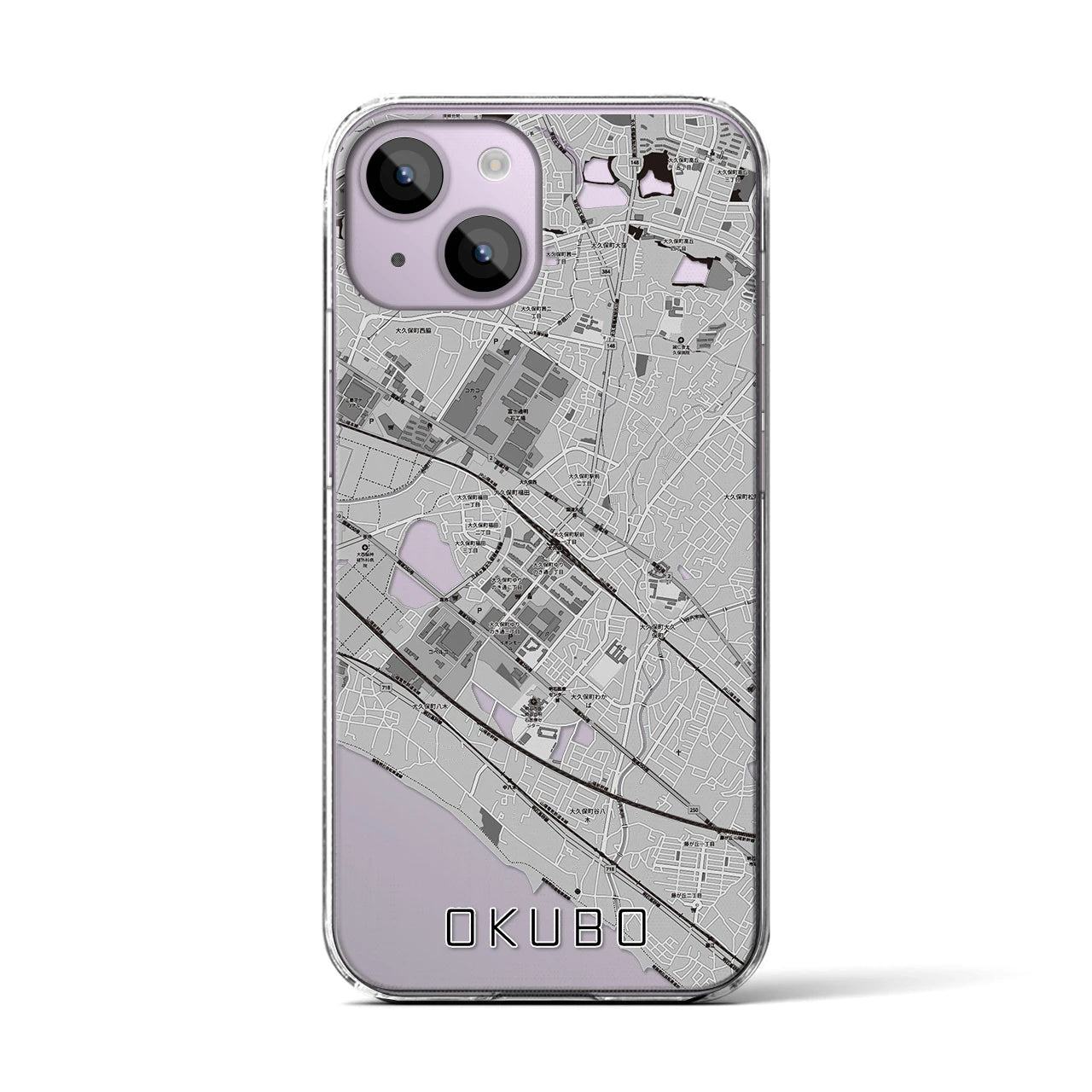 【大久保(兵庫県)】地図柄iPhoneケース(クリアタイプ)