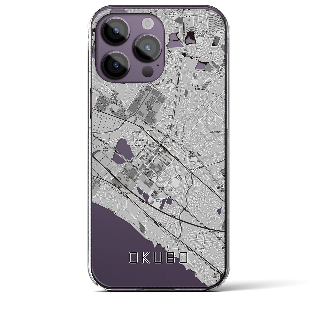 【大久保(兵庫県)】地図柄iPhoneケース(クリアタイプ)