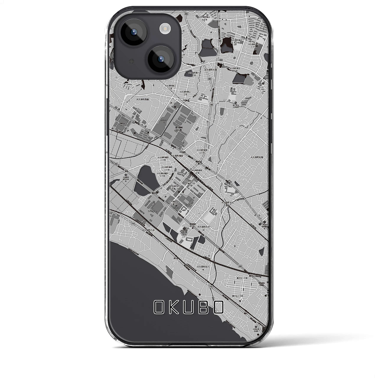 【大久保(兵庫県)】地図柄iPhoneケース(クリアタイプ)