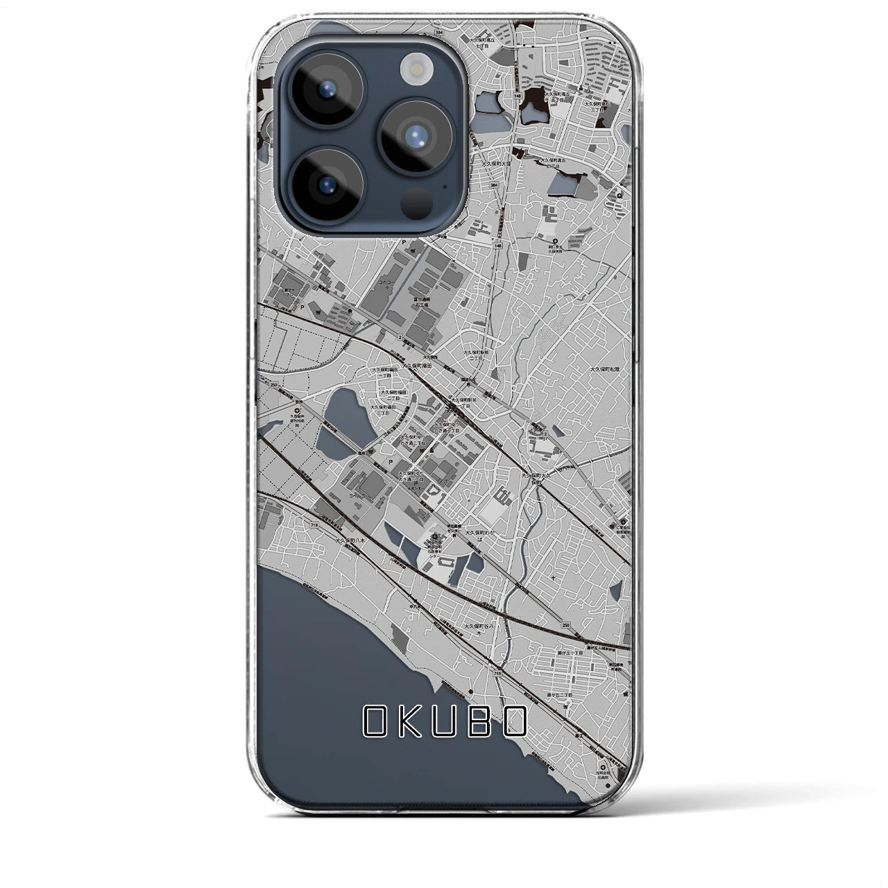 【大久保(兵庫県)】地図柄iPhoneケース(クリアタイプ)