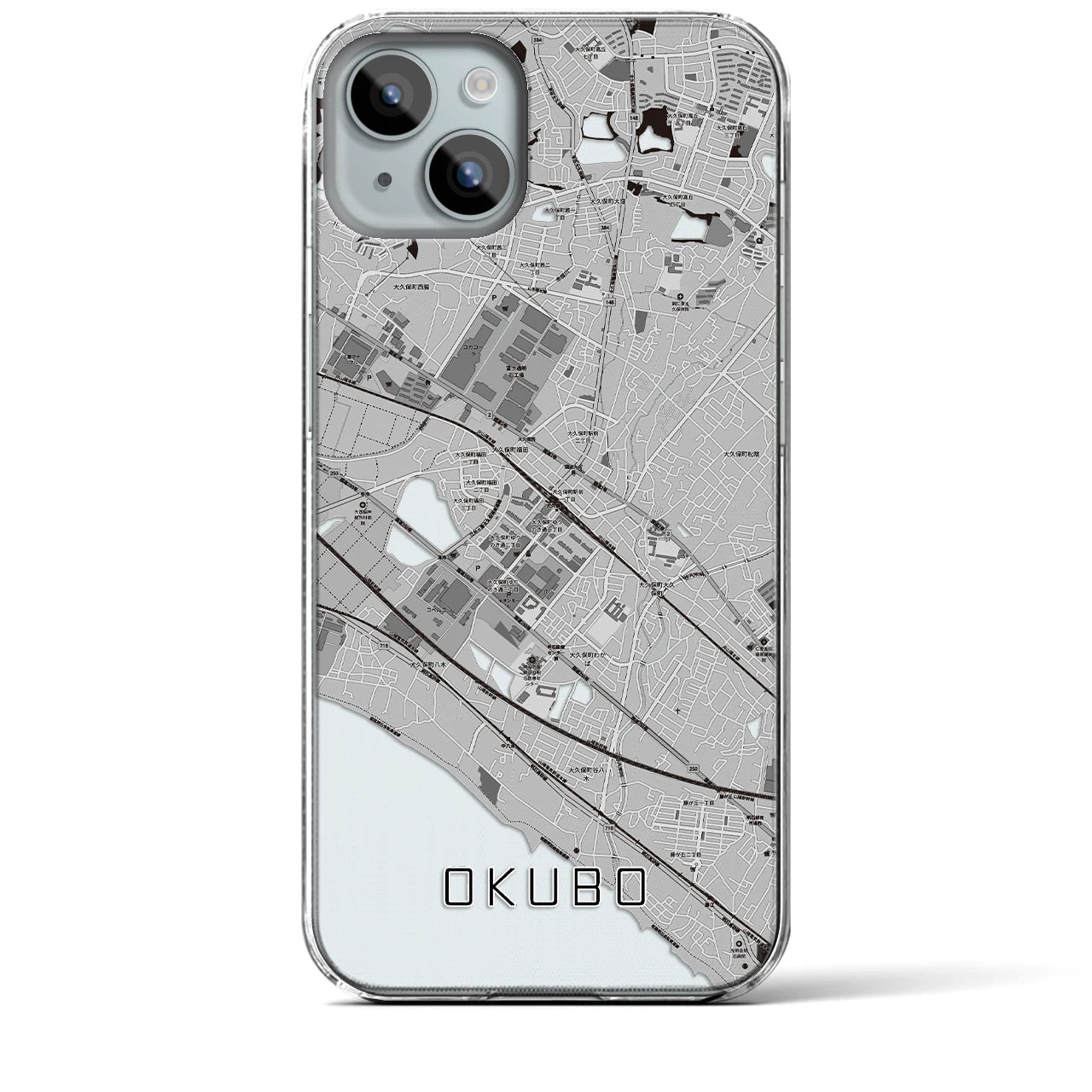 【大久保(兵庫県)】地図柄iPhoneケース(クリアタイプ)