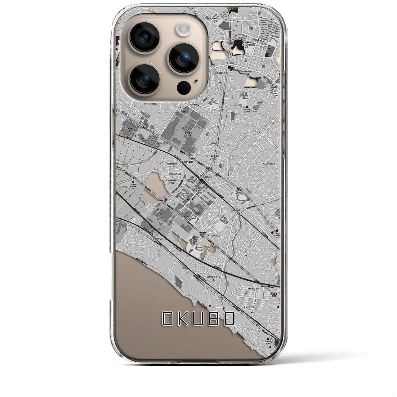 【大久保(兵庫県)】地図柄iPhoneケース(クリアタイプ)