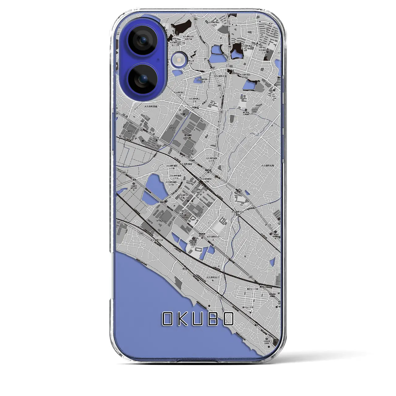 【大久保(兵庫県)】地図柄iPhoneケース(クリアタイプ)