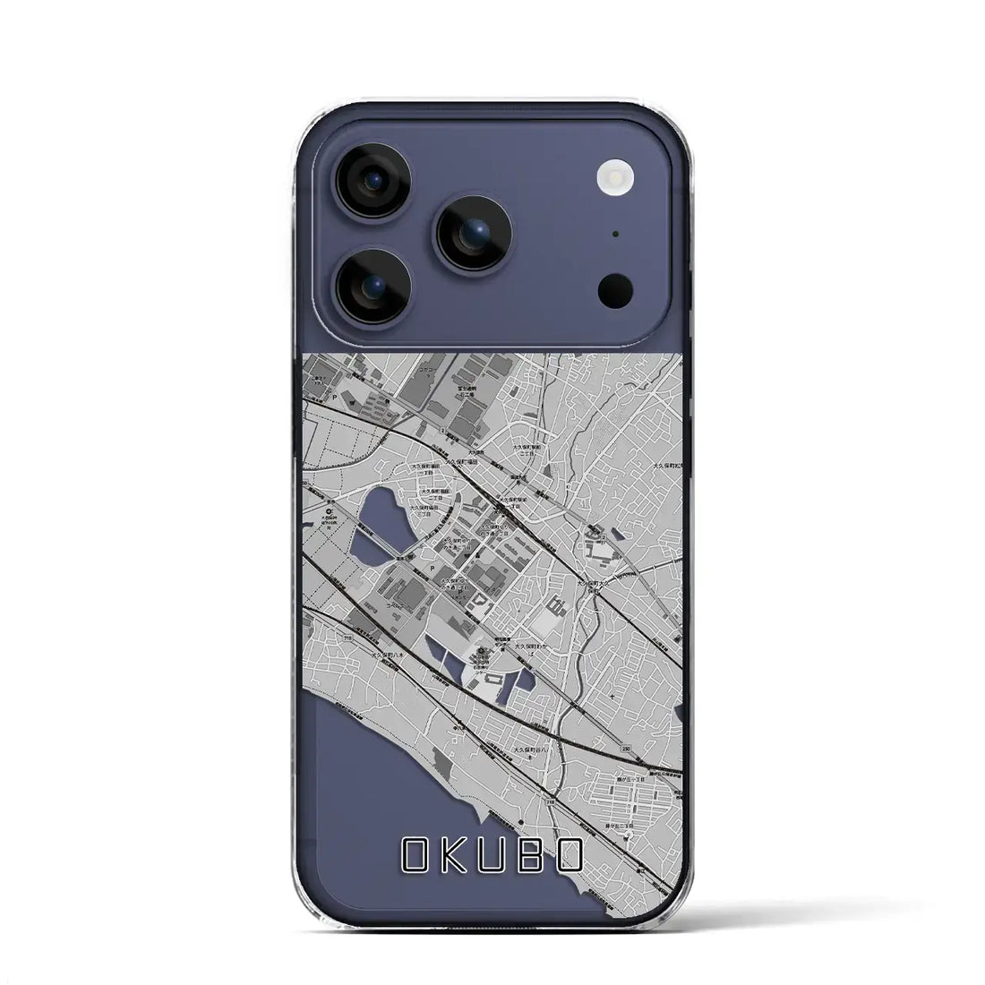 【大久保(兵庫県)】地図柄iPhoneケース(クリアタイプ)