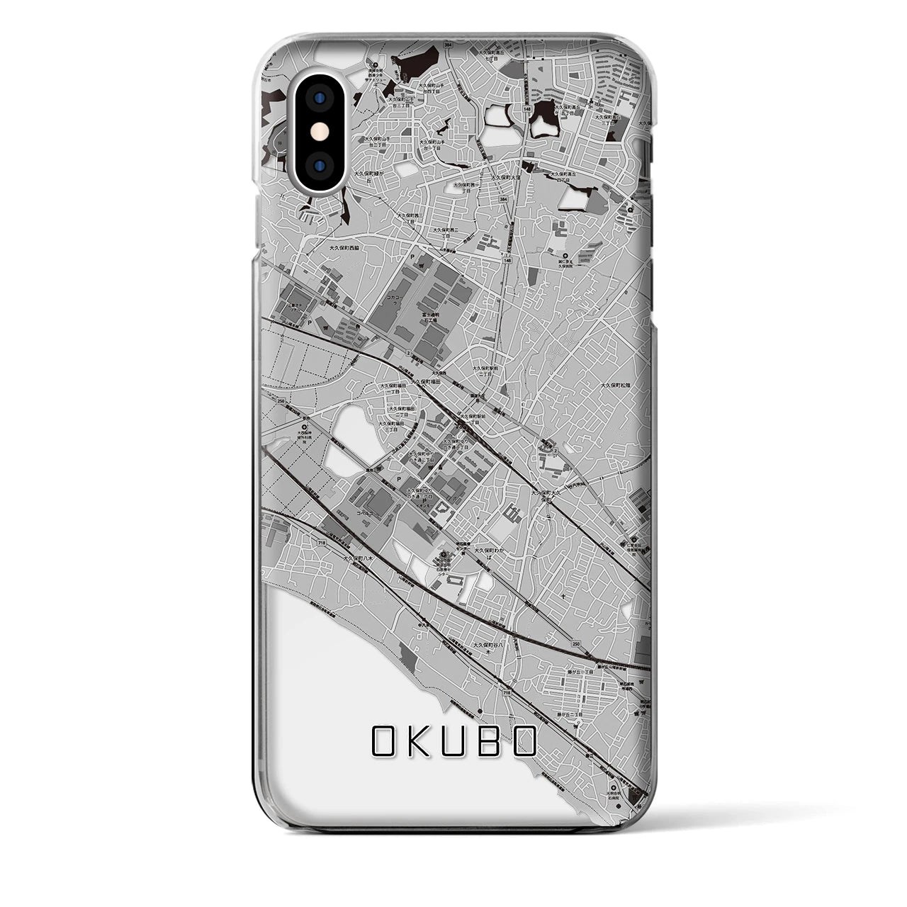 【大久保(兵庫県)】地図柄iPhoneケース(クリアタイプ)