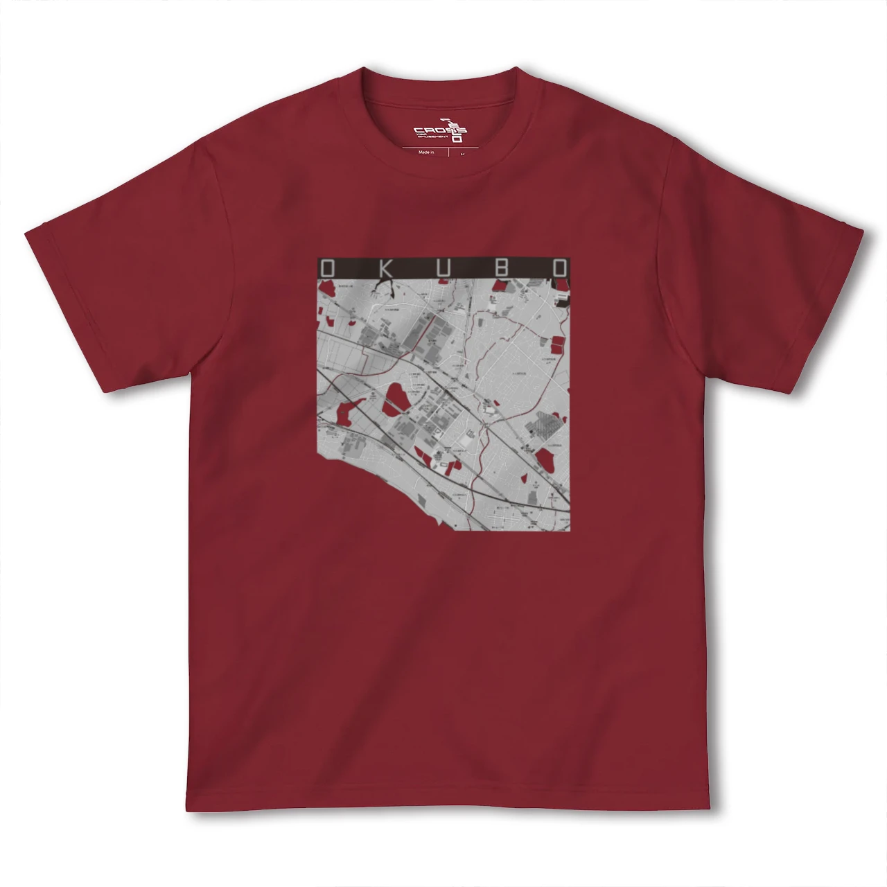 【大久保(兵庫県)(兵庫県)】地図柄ヘビーウェイトTシャツ