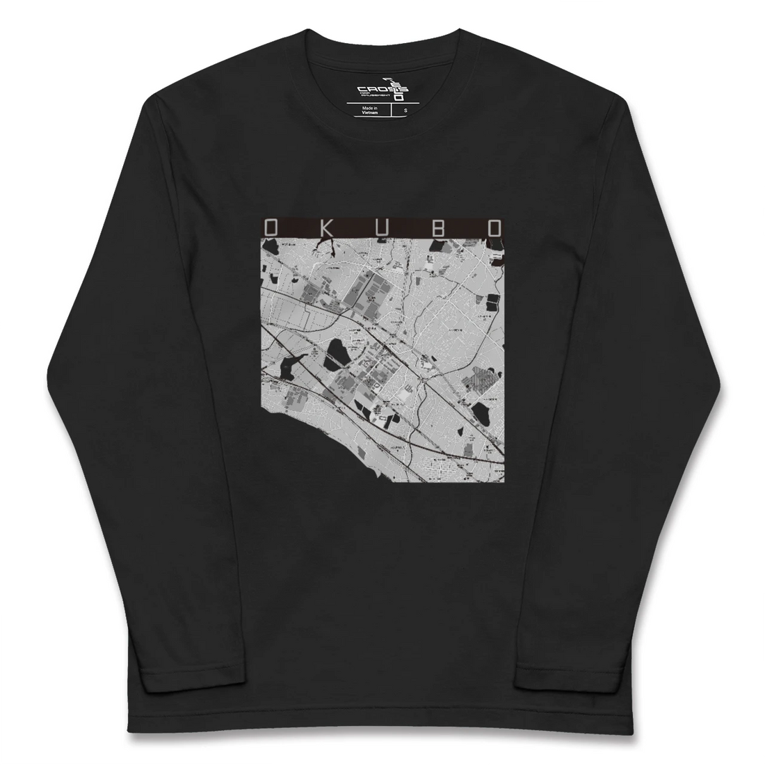 【大久保(兵庫県)(兵庫県)】地図柄ロングスリーブTシャツ