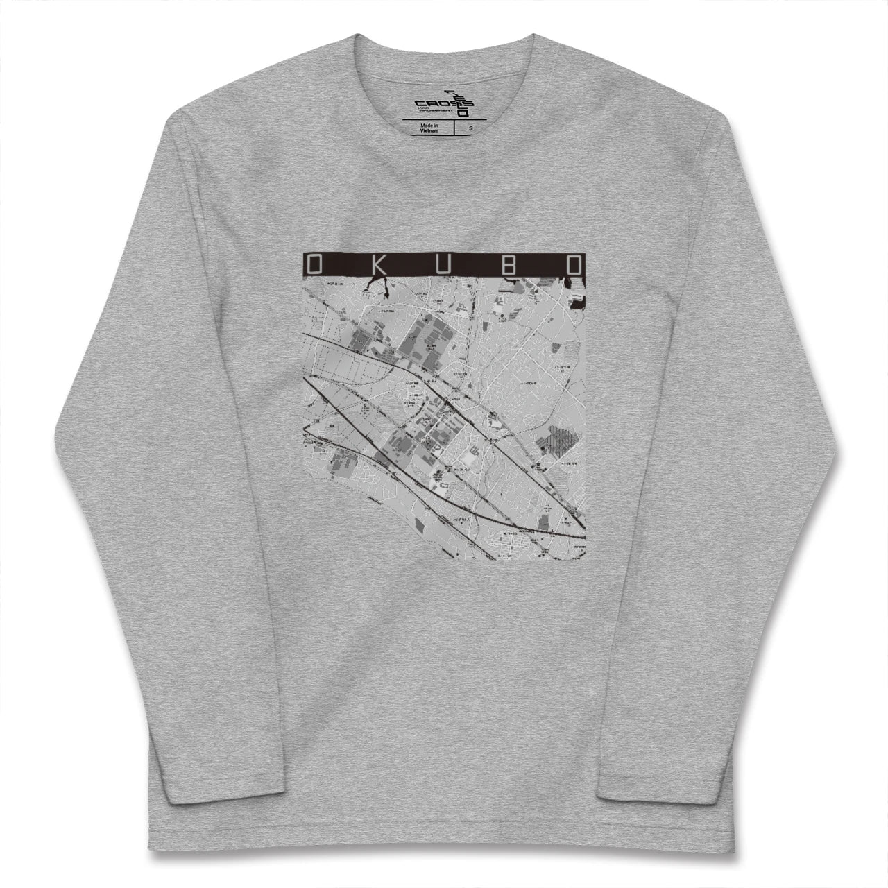 【大久保(兵庫県)(兵庫県)】地図柄ロングスリーブTシャツ