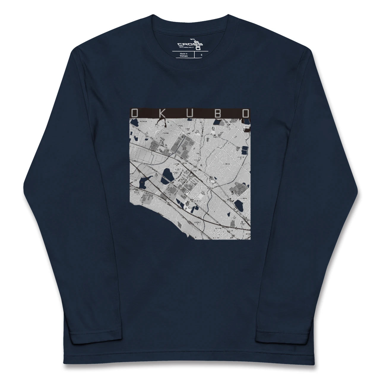 【大久保(兵庫県)(兵庫県)】地図柄ロングスリーブTシャツ