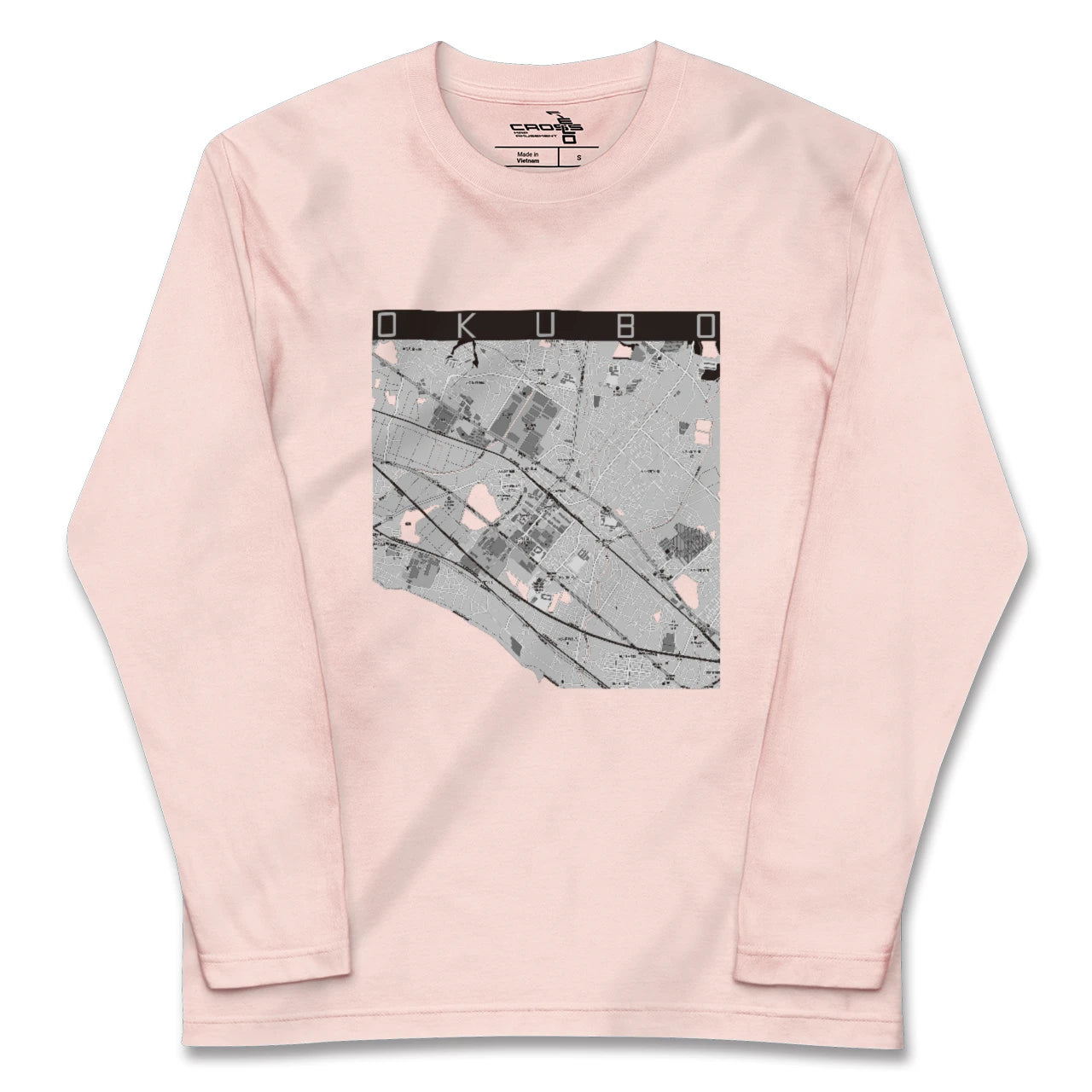 【大久保(兵庫県)(兵庫県)】地図柄ロングスリーブTシャツ