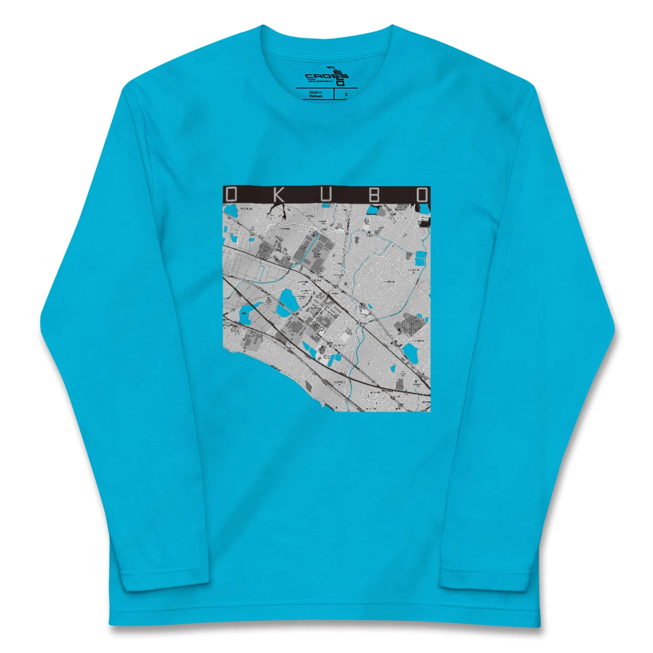 【大久保(兵庫県)(兵庫県)】地図柄ロングスリーブTシャツ