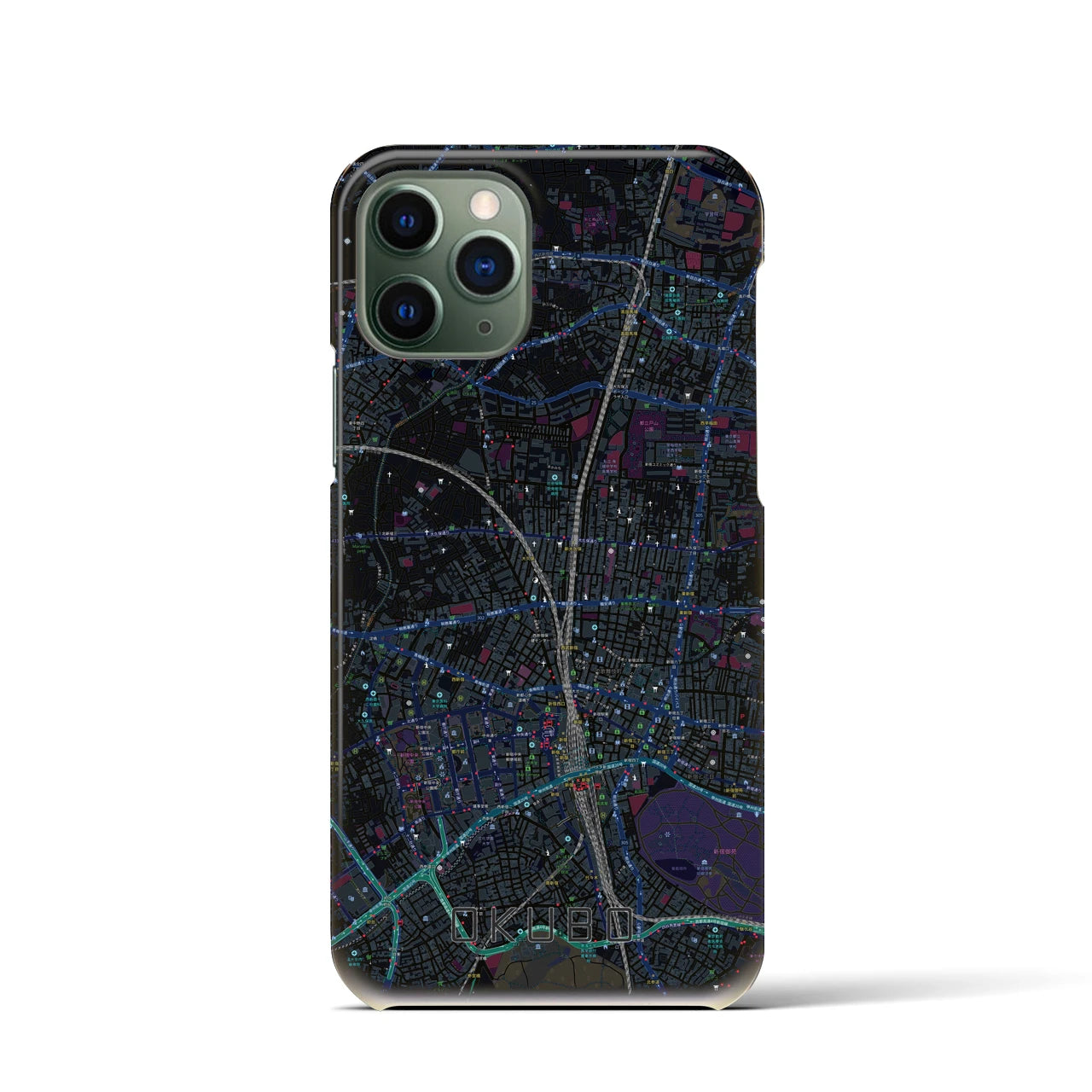 【大久保(東京都)】地図柄iPhoneケース(バックカバータイプ)